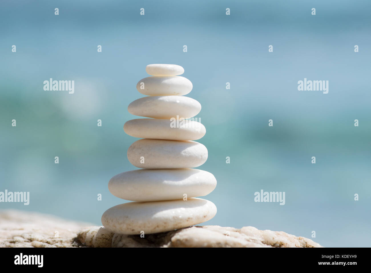 Stapel von Marmor Zierkies. , Griechische Insel Thassos, Griechenland. Stockfoto