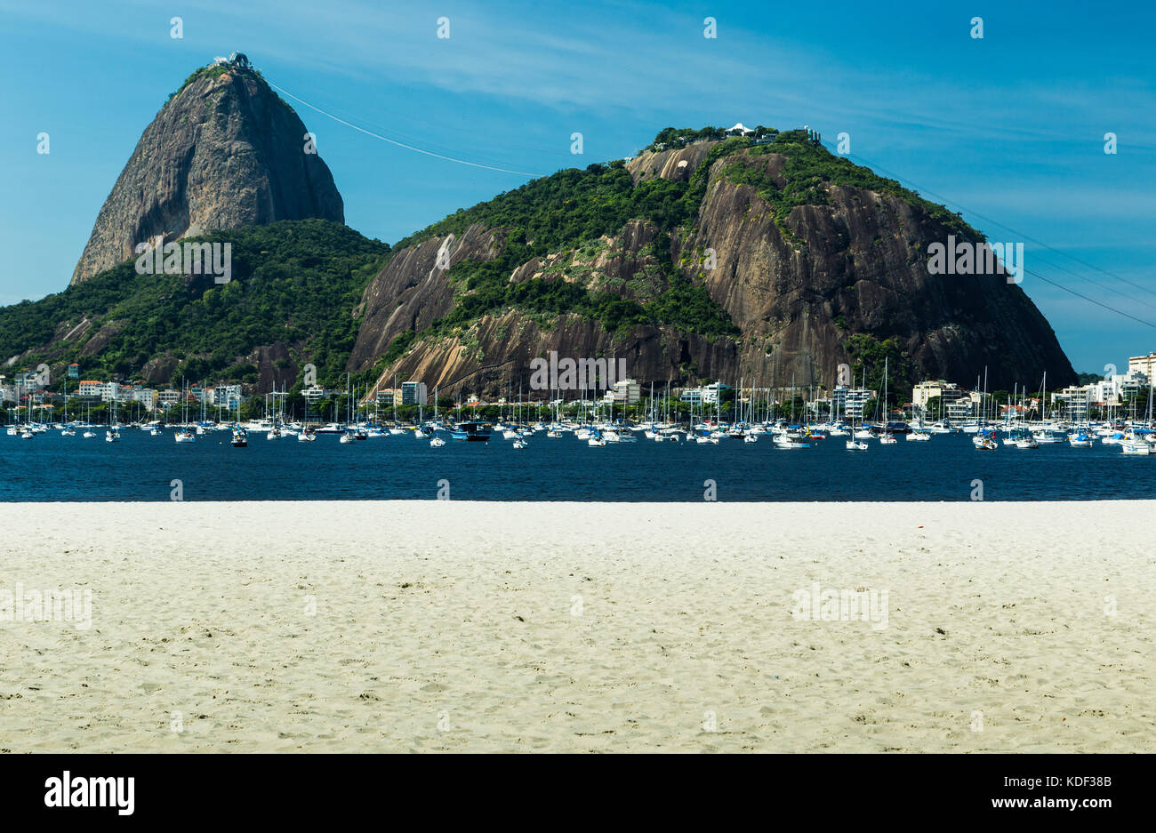 Enseada de Botafogo Beach, Rio De Janeiro, Brasilien Stockfoto