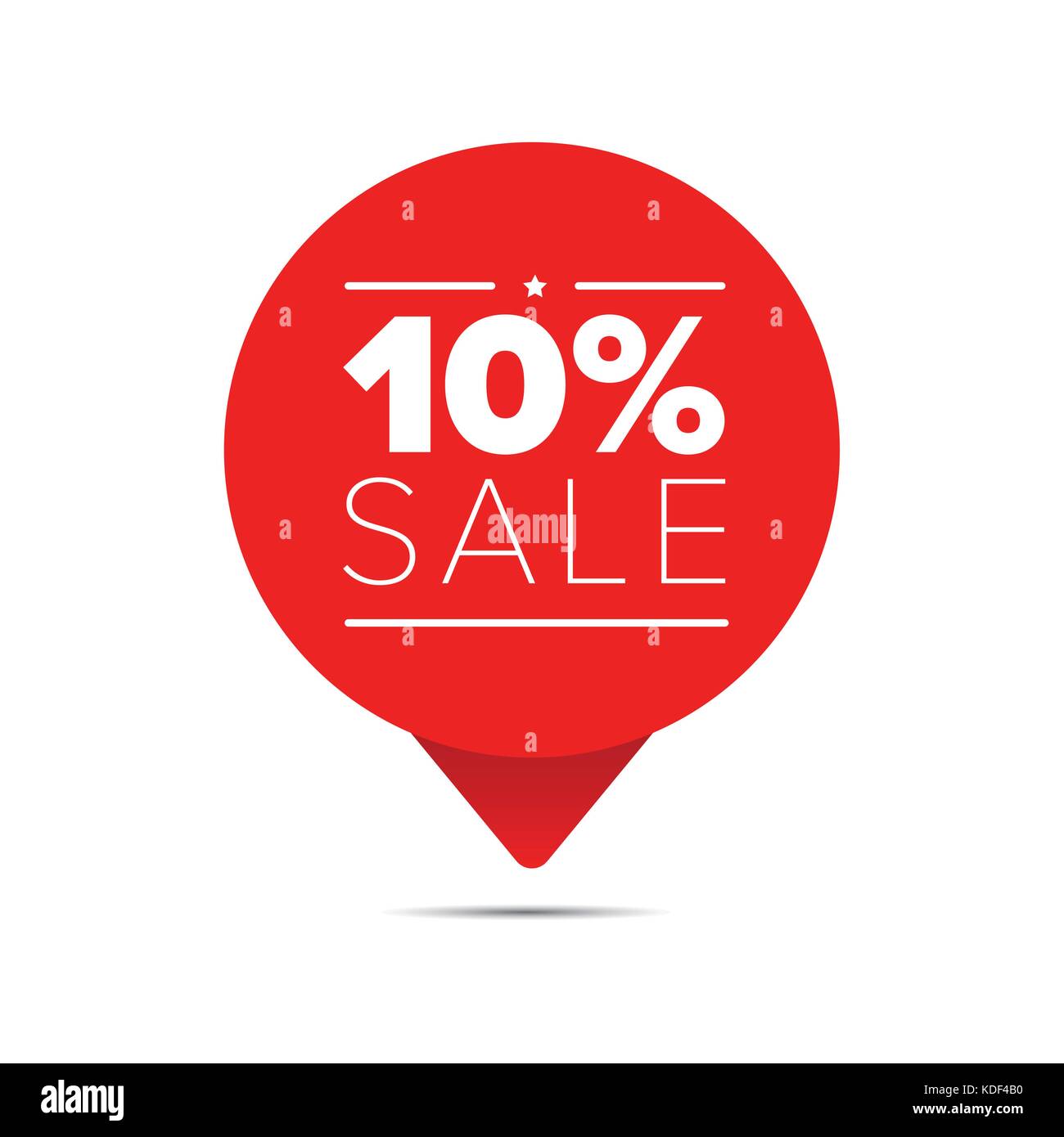 Zehn Prozent Verkauf Angebot tag Stock Vektor