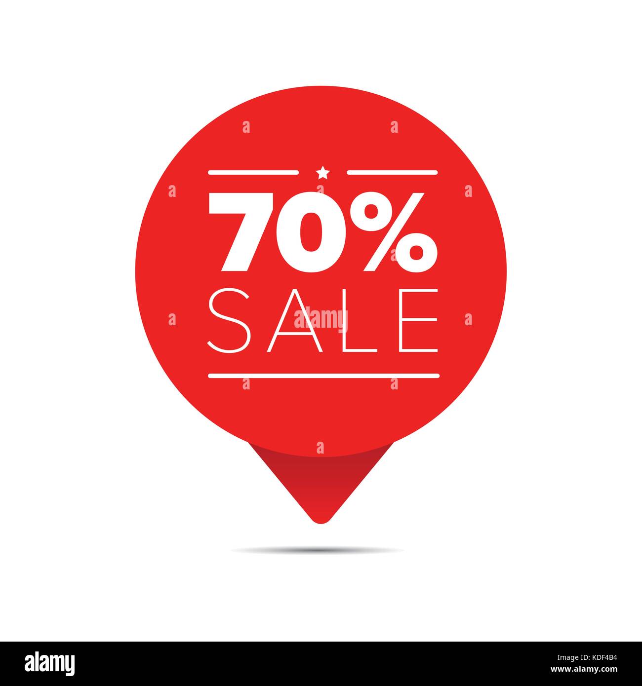 Siebzig Prozent Verkauf Angebot tag Stock Vektor