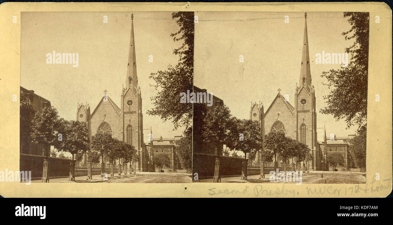 Zweite presbyterianischen Kirche. Nordwestlichen Ecke der 17. Straße und die Locust Street Stockfoto