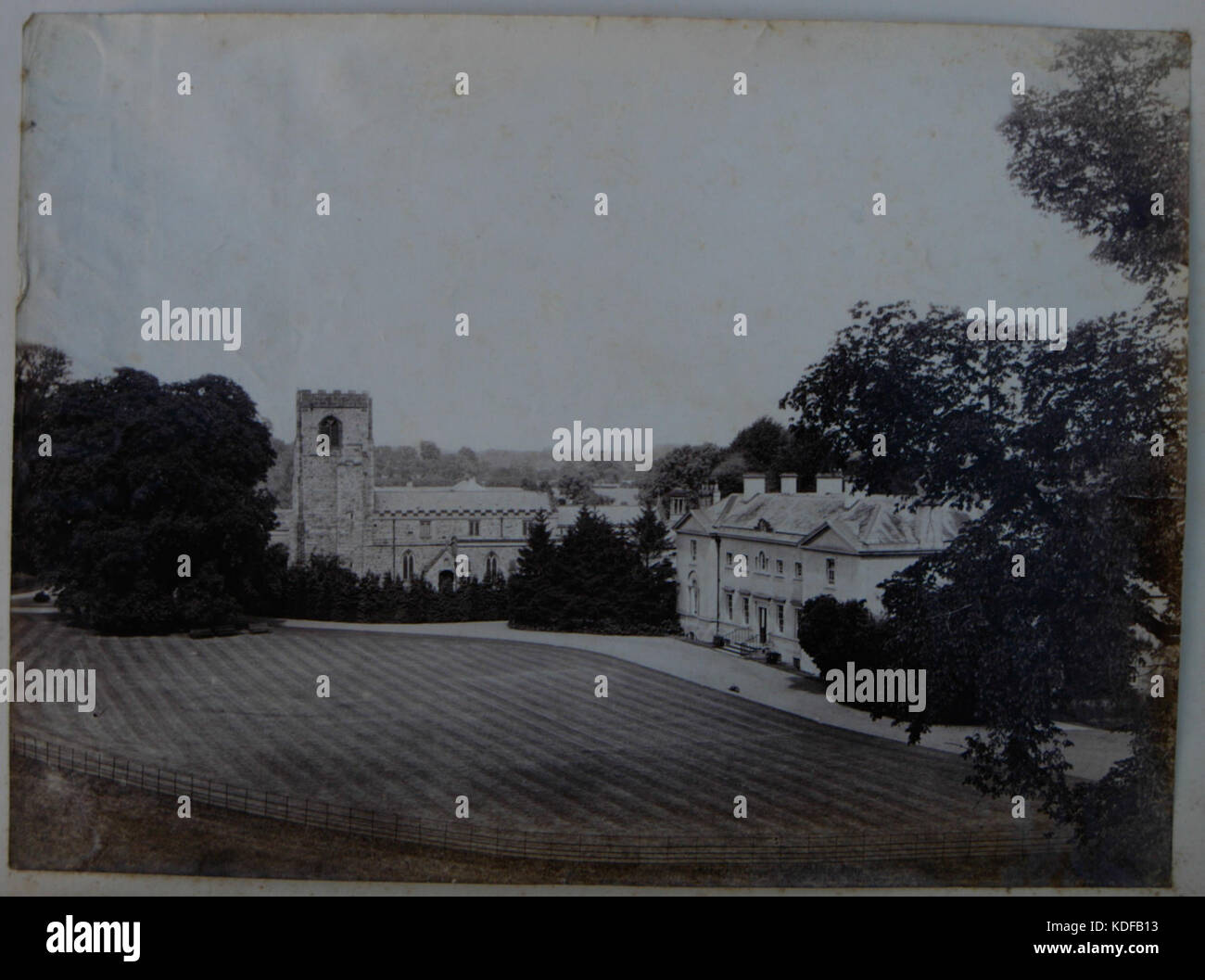 Fleetham Kirby Hall, Yorkshire, UK, Rasen, 1889 Stockfoto
