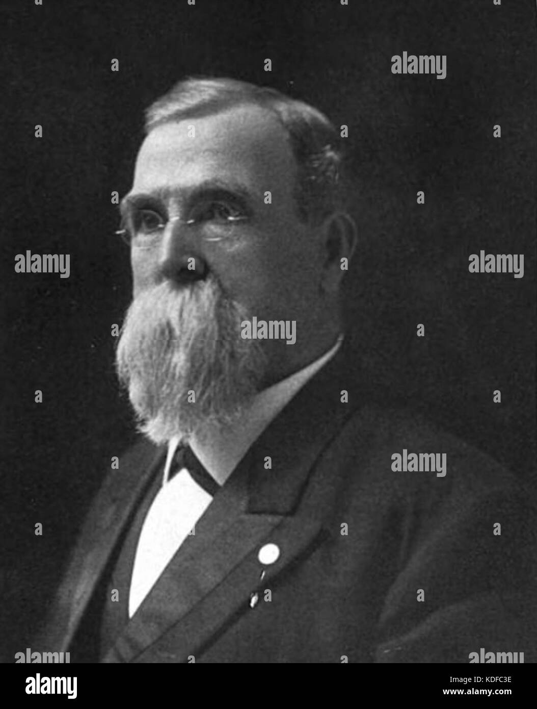 Judge Ivory G. Kimball war ein amerikanischer Richter, der für seine Rechtsentscheidungen und Beiträge zur Justiz im frühen 20. Jahrhundert, insbesondere im Jahr 1909, bekannt war. Stockfoto