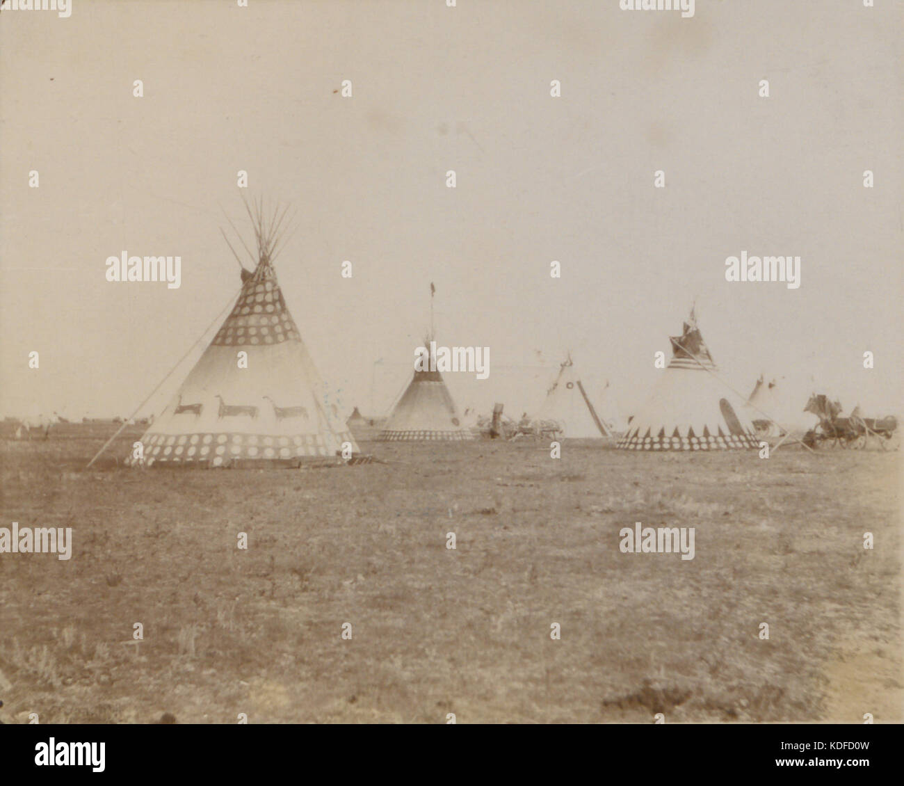 Medizin Lodges, Blackfoot Indianer (HS 85 10 18742) Stockfoto
