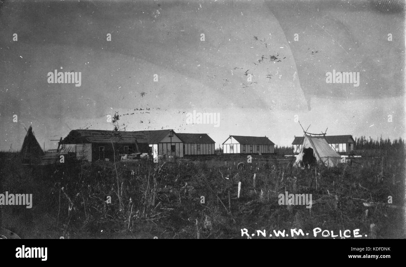 NorthWest Mounted Police Garrison Nelson 1915 Stockfoto