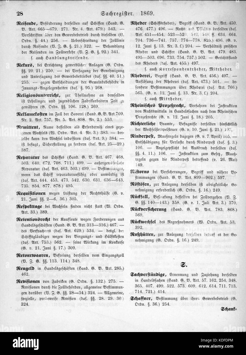 Norddeutsches Bundesgesetzblatt 1869 999 028 Stockfoto