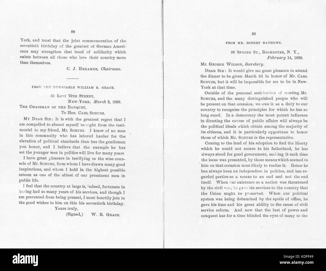 Schurz Geburtstag 47 Stockfoto