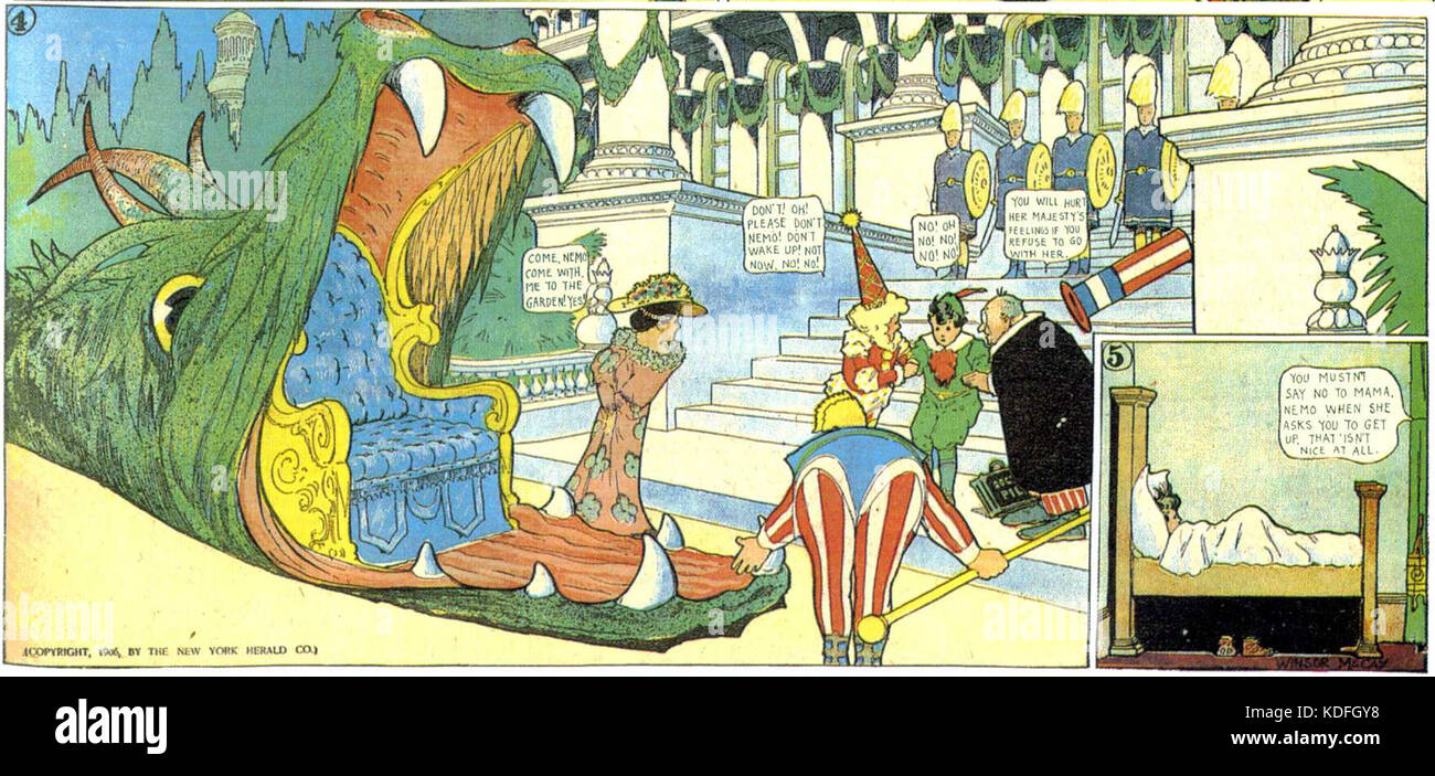 Little Nemo 1906 07 22 letzten beiden Panels Stockfoto