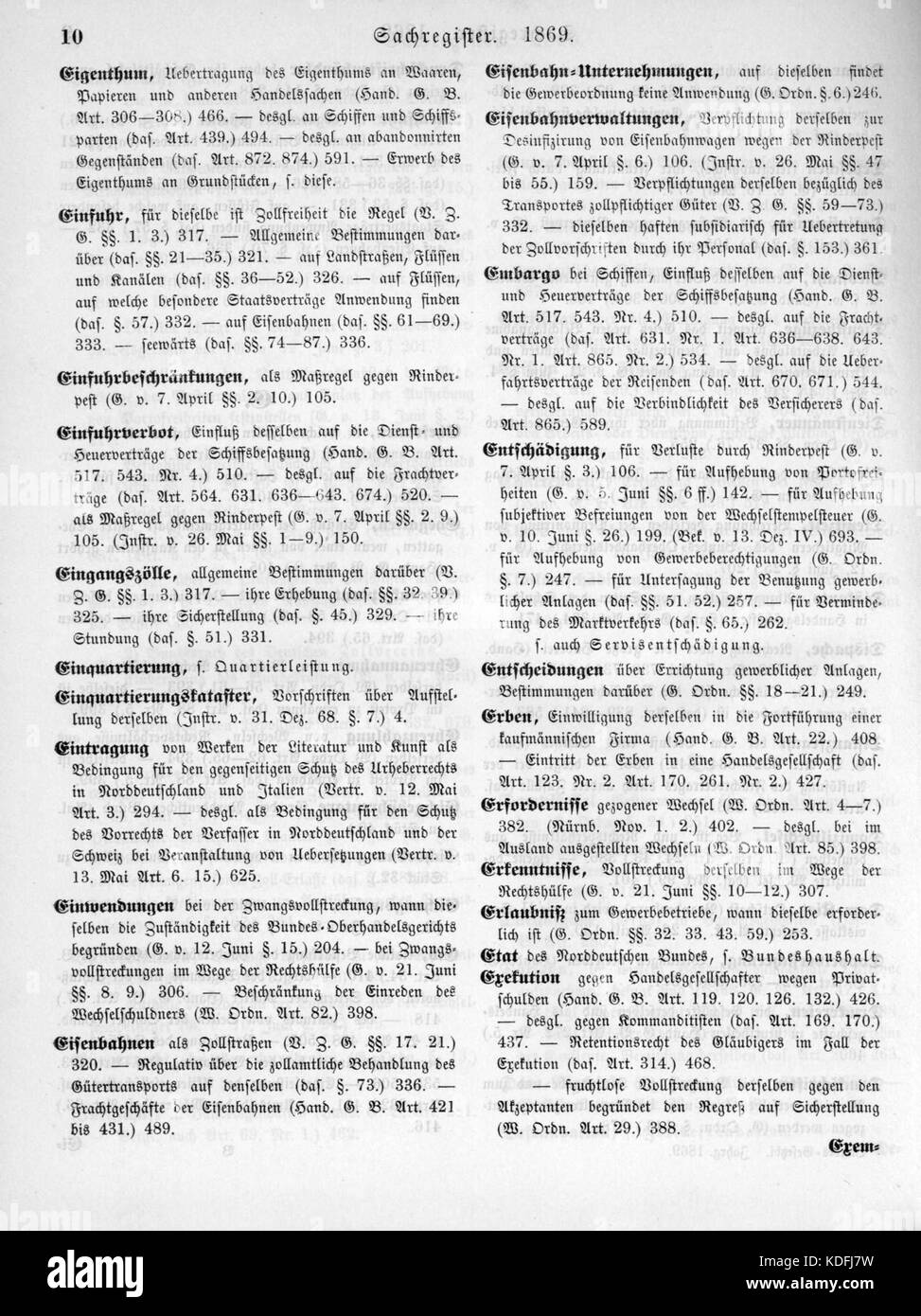 Dieses Dokument repräsentiert das Norddeutsche Bundesgesetzblatt aus dem Jahr 1869, die offizielle Veröffentlichung der Gesetze und Verordnungen des Norddeutschen Bundes. Stockfoto