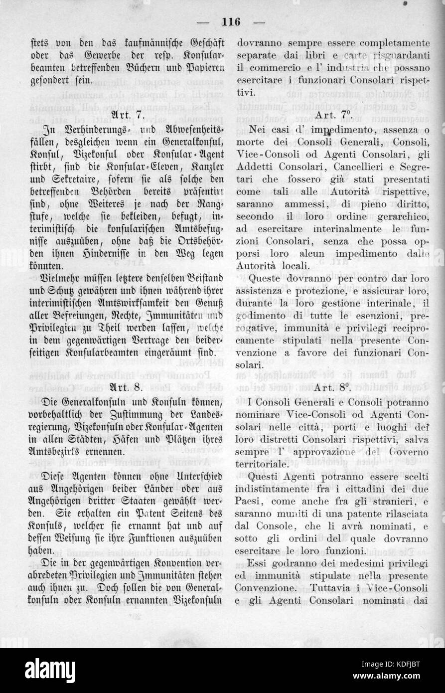 Norddeutsches Bundesgesetzblatt 1869 013 116 Stockfoto