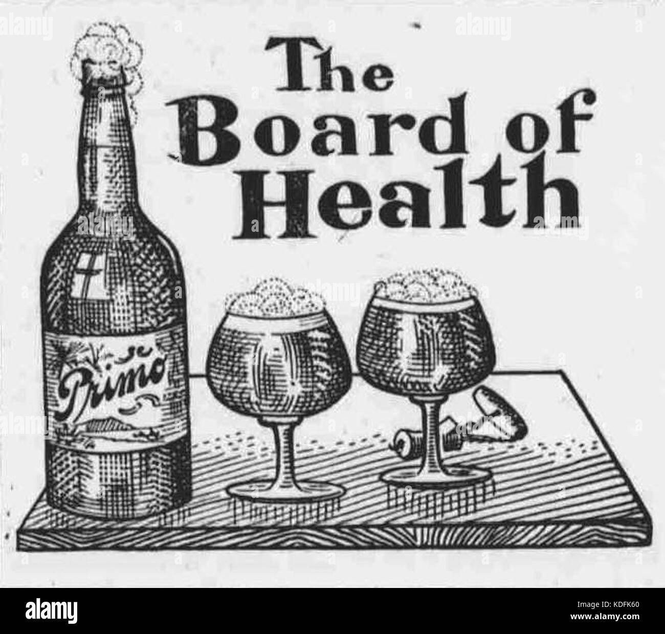 Primo Bier Ad Stockfoto