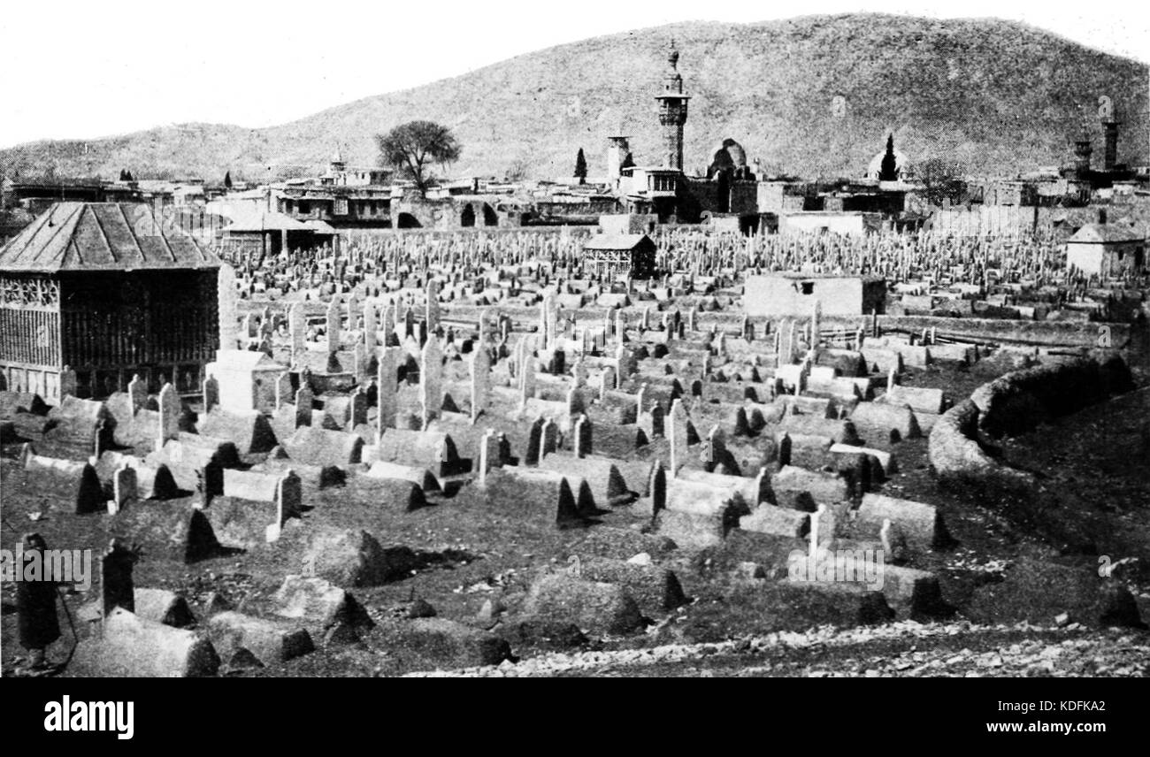 SL 1914 D150 Friedhof, wo Mitglieder der Familie von Mohammed begraben sind Stockfotografie Alamy