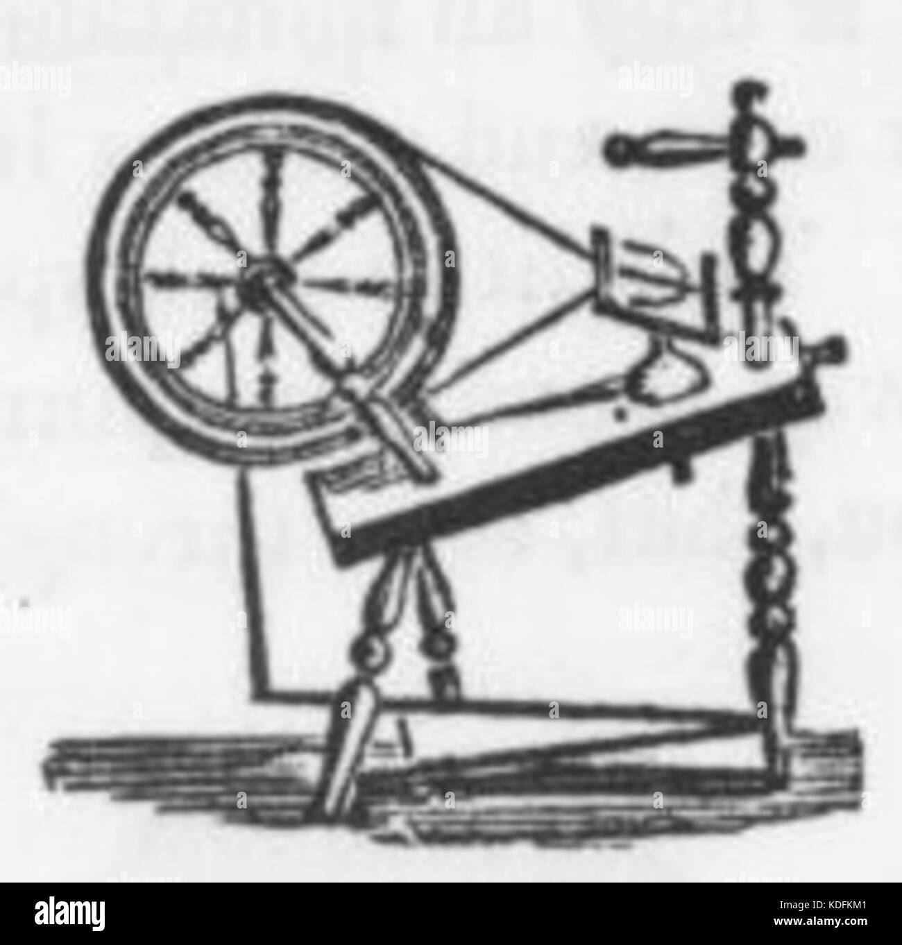 Spinning Wheel Zeichnung Stockfotografie Alamy