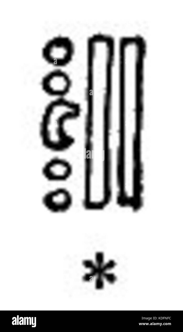 Maya Hieroglyphen Randnote 88 g Stockfoto