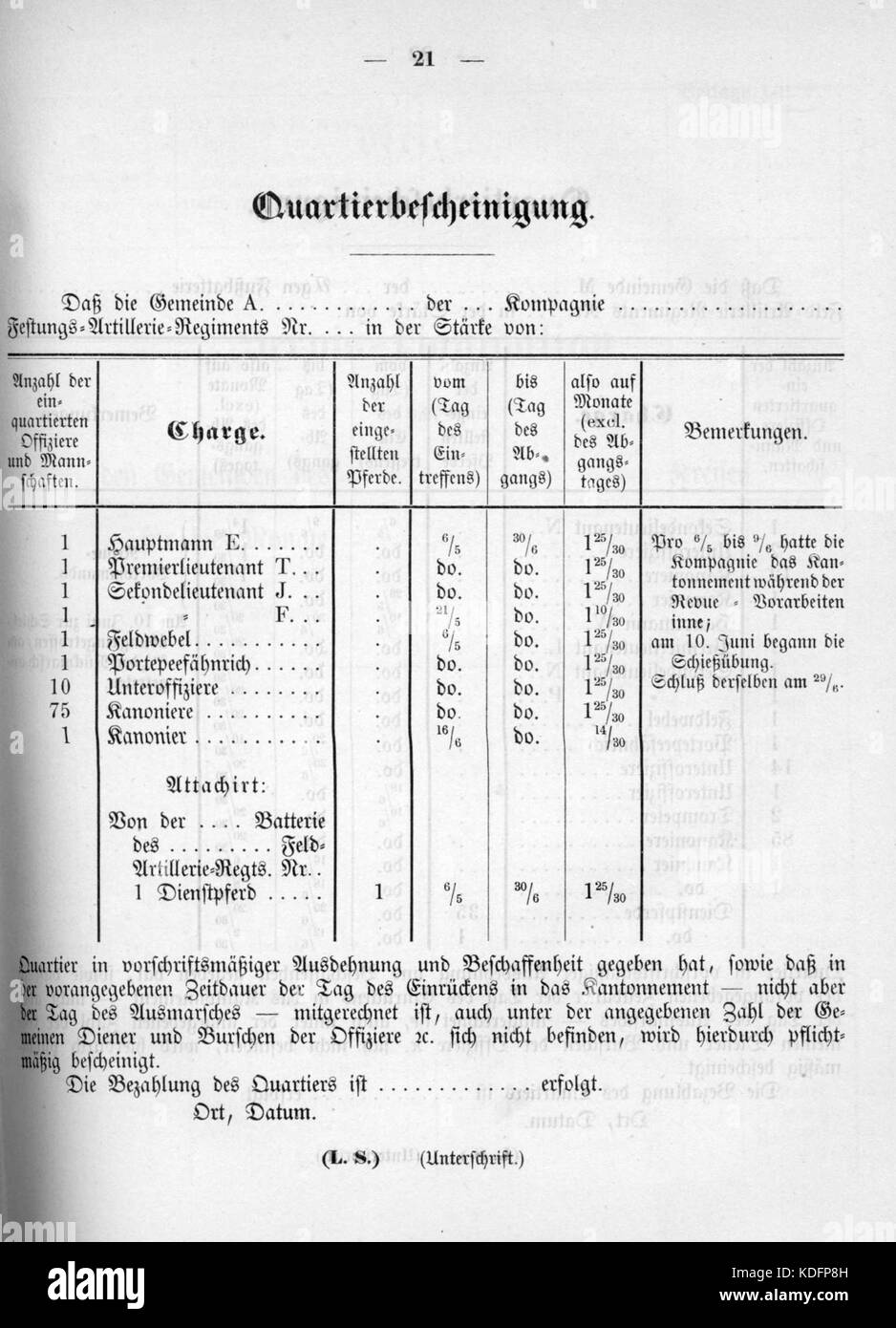 Eine Seite aus dem Norddeutschen Bundesgesetzblatt von 1869 mit den gesetzlichen Statuten und Verordnungen des Norddeutschen Bundes. Stockfoto