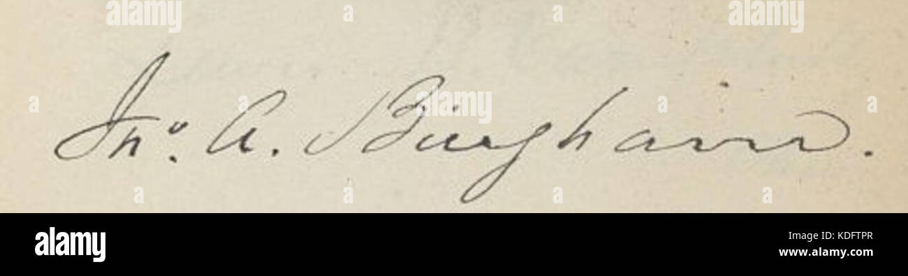 John Bingham Signatur Stockfoto