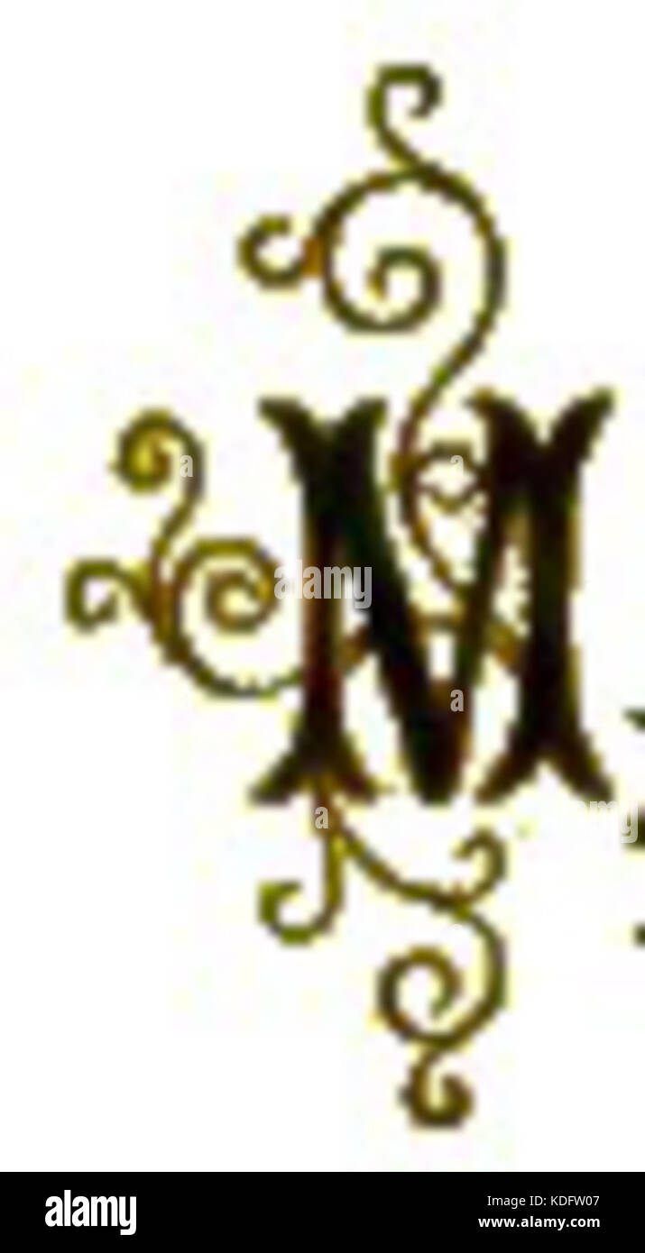 Buchstabe M Bild Stockfoto