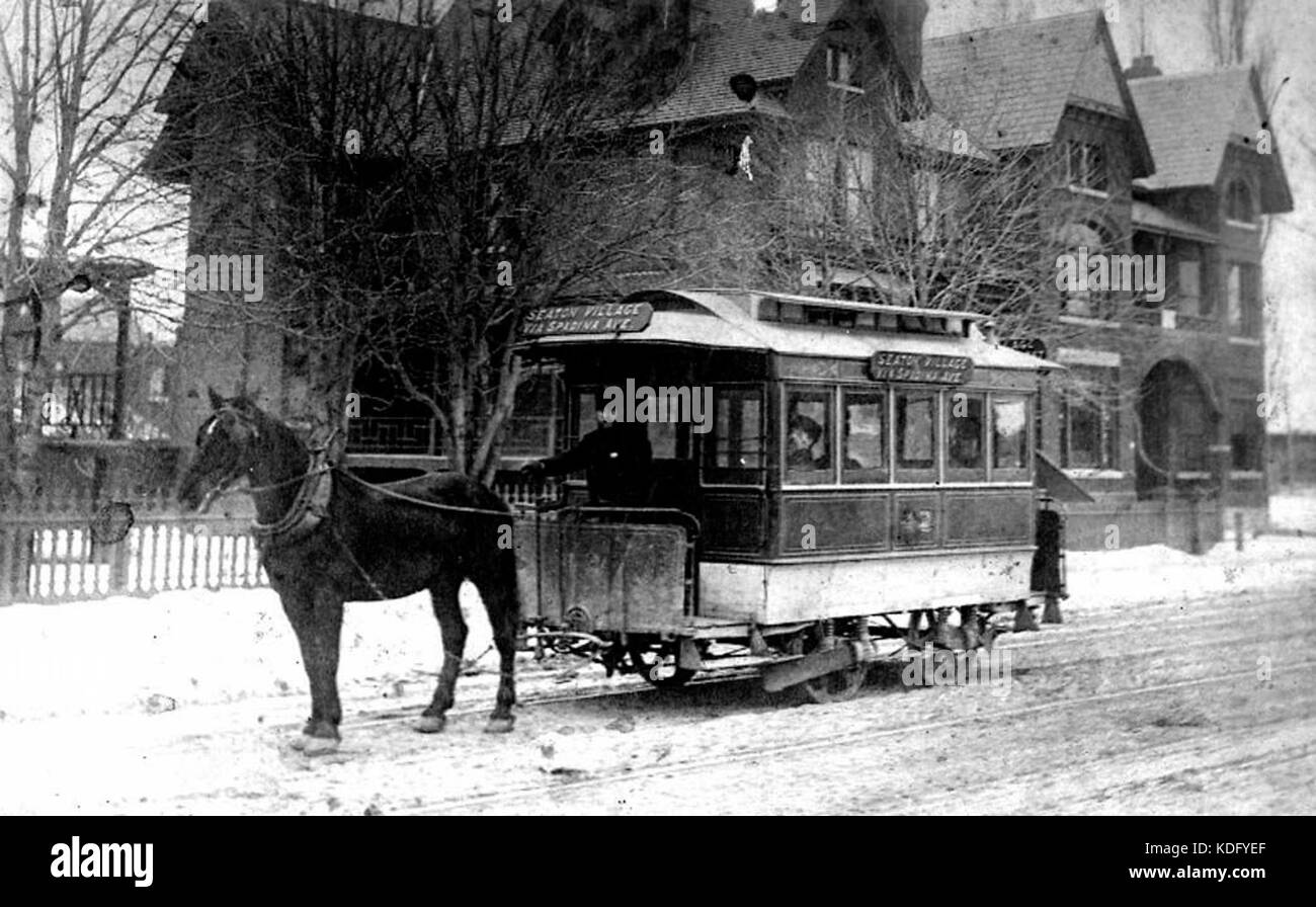 Seaton Dorf einzelne Pferd Auto 1890 Stockfoto