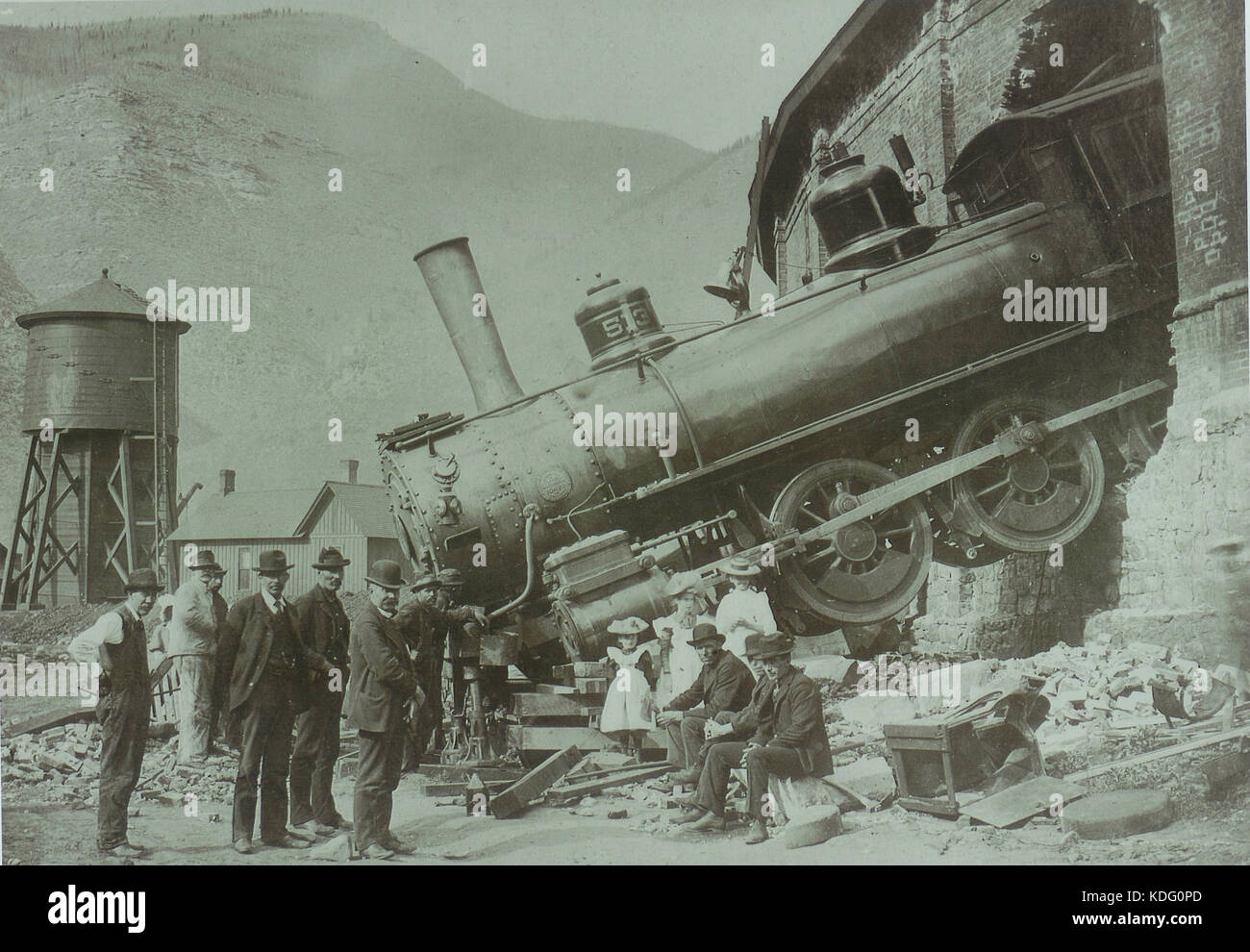 Roundhouse Crash 1913 Stockfoto