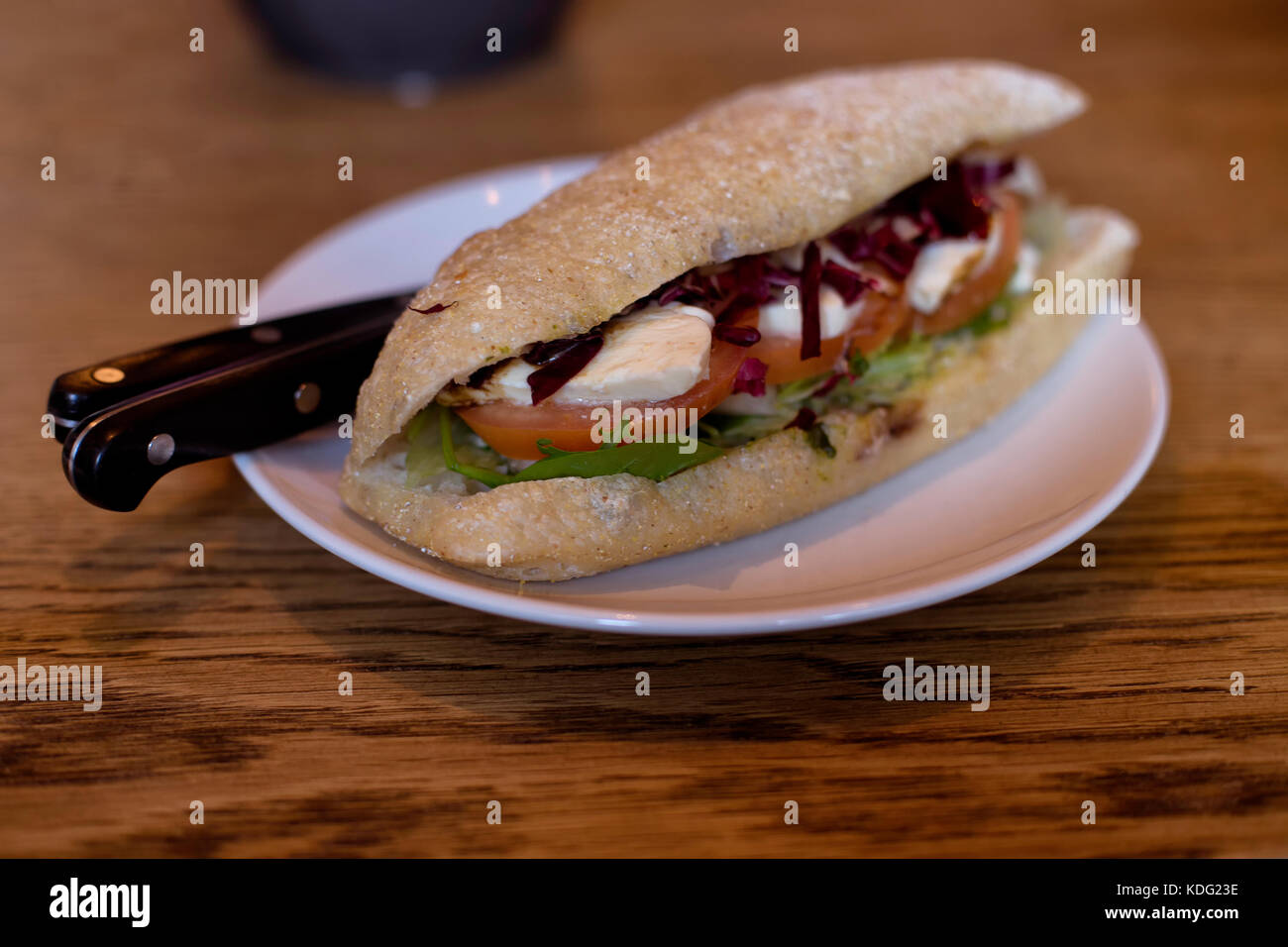 Flache Fokus Schuß eines gesunden sub Sandwich Stockfoto