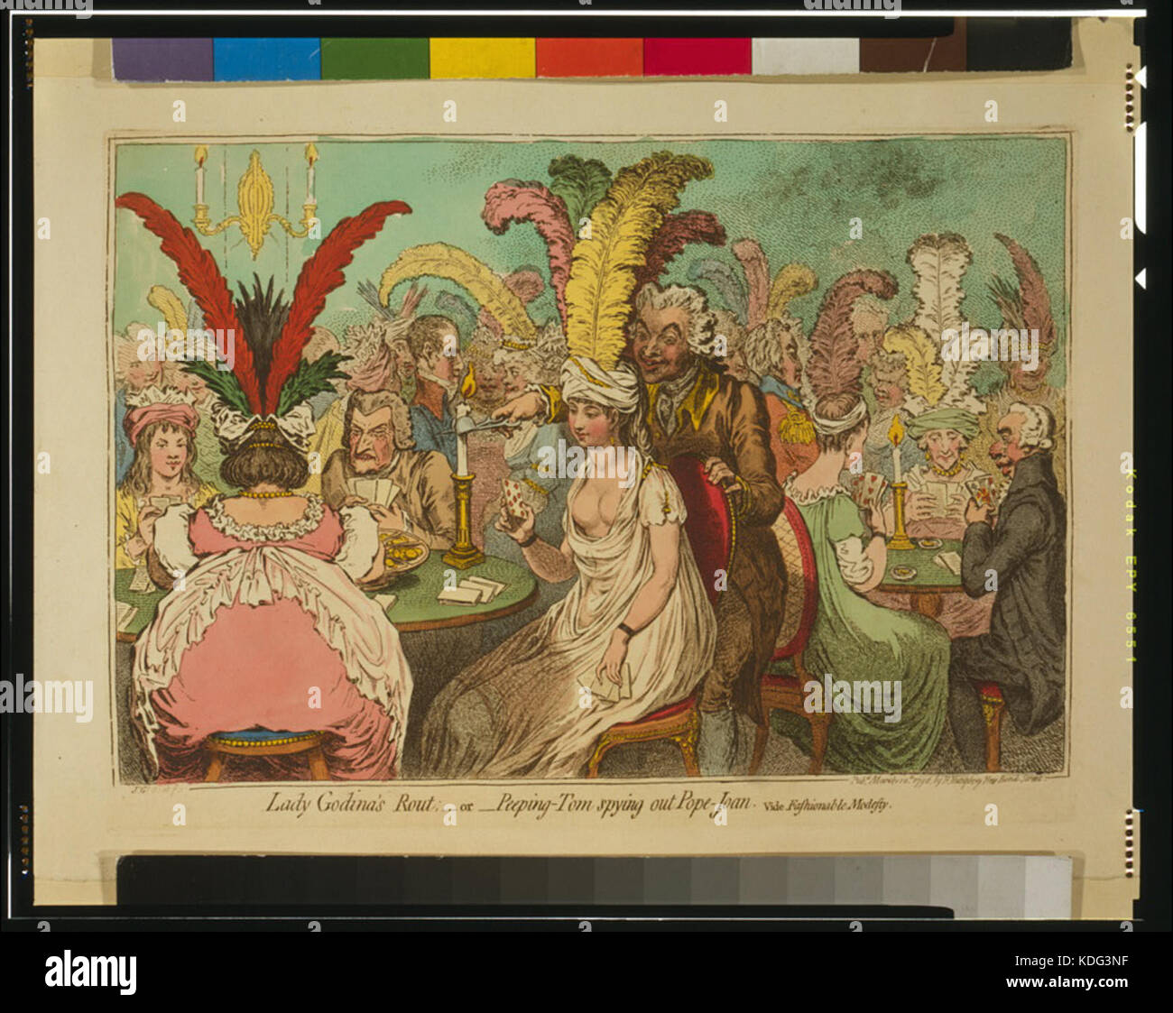 Lady's Godina Rout, oder Peeping Tom Ausspähen die Päpstin LCCN 2001695089 Stockfoto