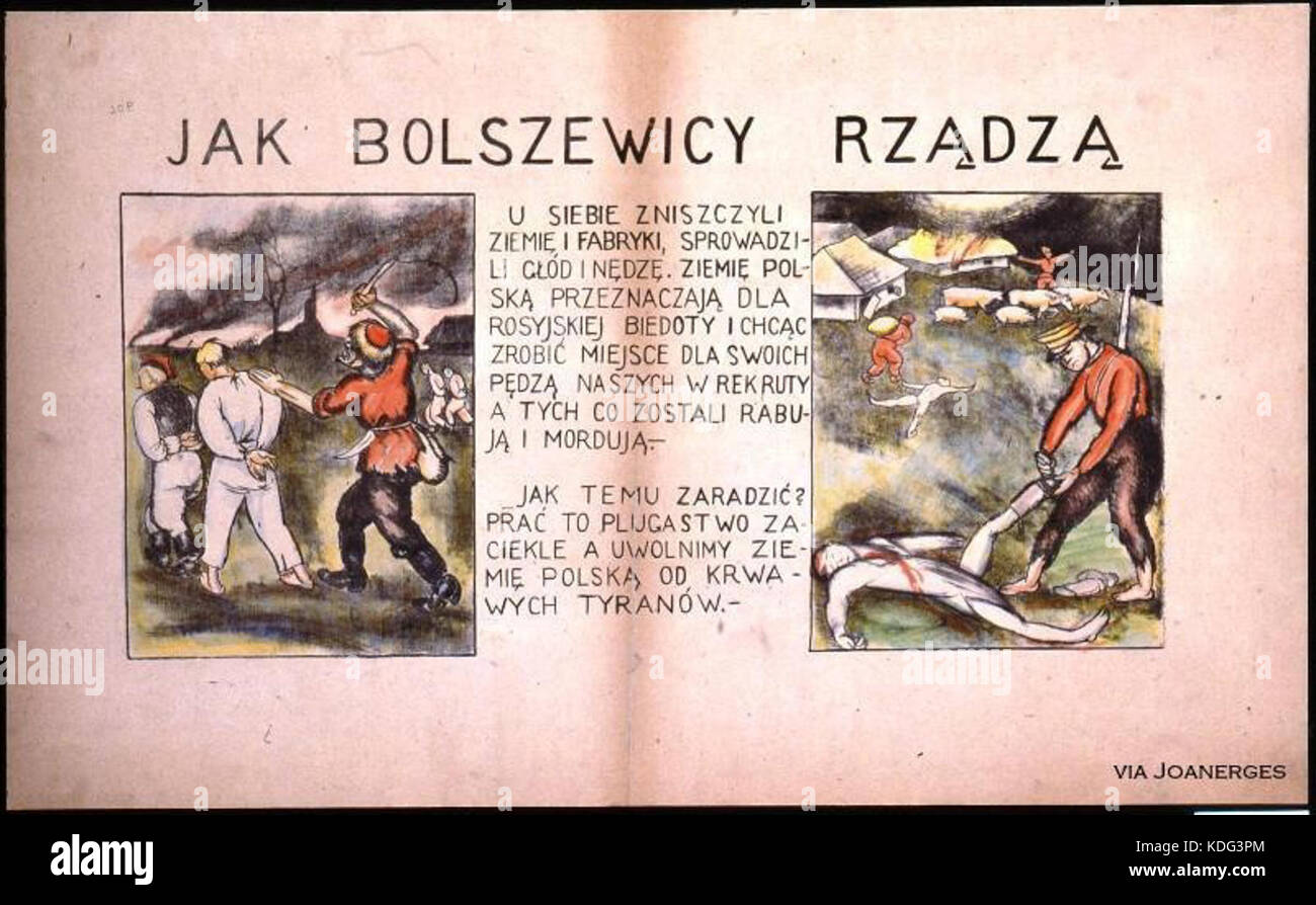 Polnische sowjetische Propaganda Poster 6. Stockfoto