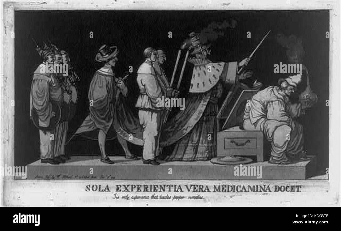 Sola experientia Vera medicamina docet. Tis nur die Erfahrung lehrt, dass die richtigen Gegenmaßnahmen LCCN 2002714823 Stockfoto