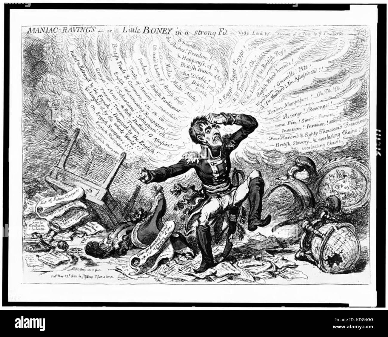 Der Maniac raving oder wenig Boney in einem starken passen LCCN 94509079 Stockfoto