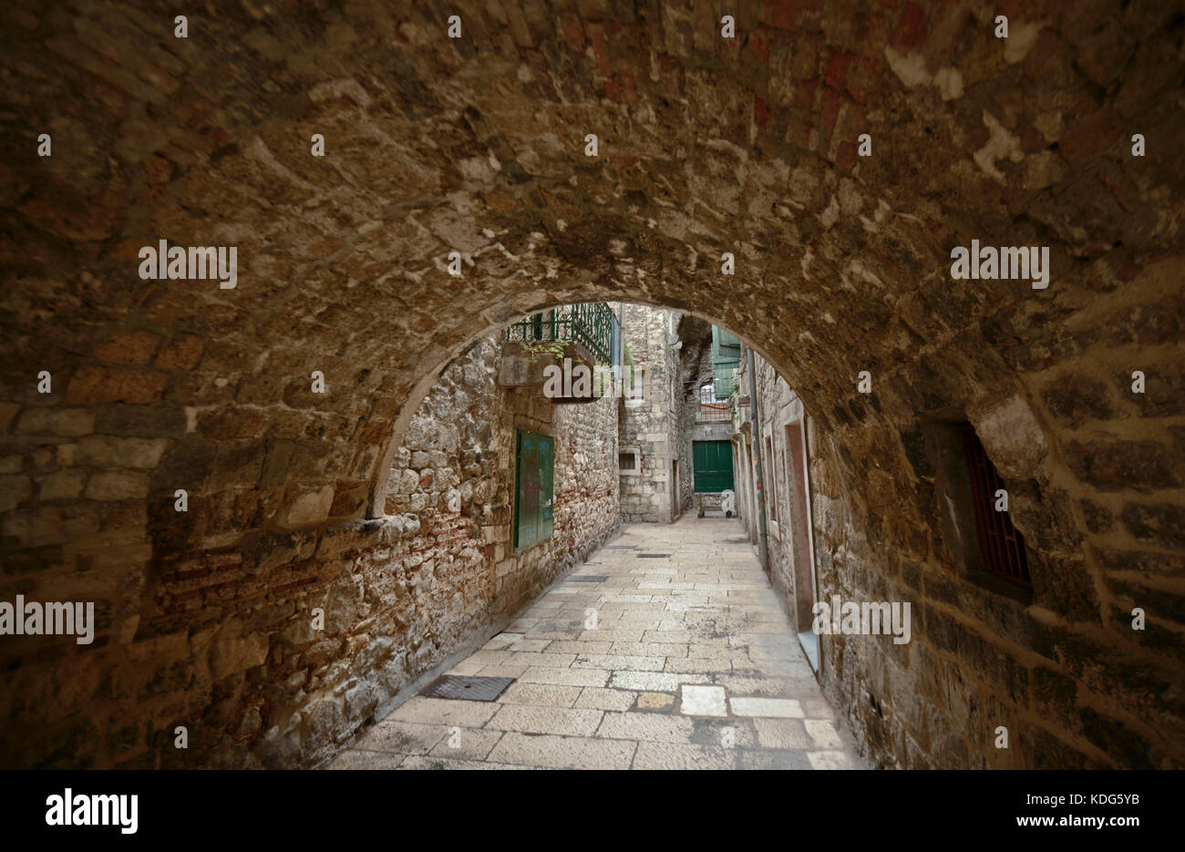 Straßen von Split Diokletianspalast, Kroatien Stockfoto