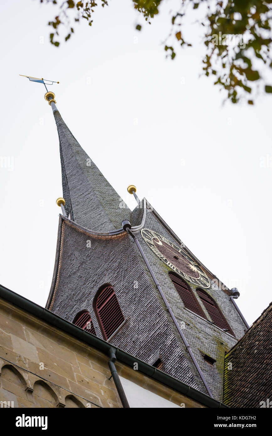 Kappel am Albis, Schweiz 30 September 2017 Kirchturm von Kappel
