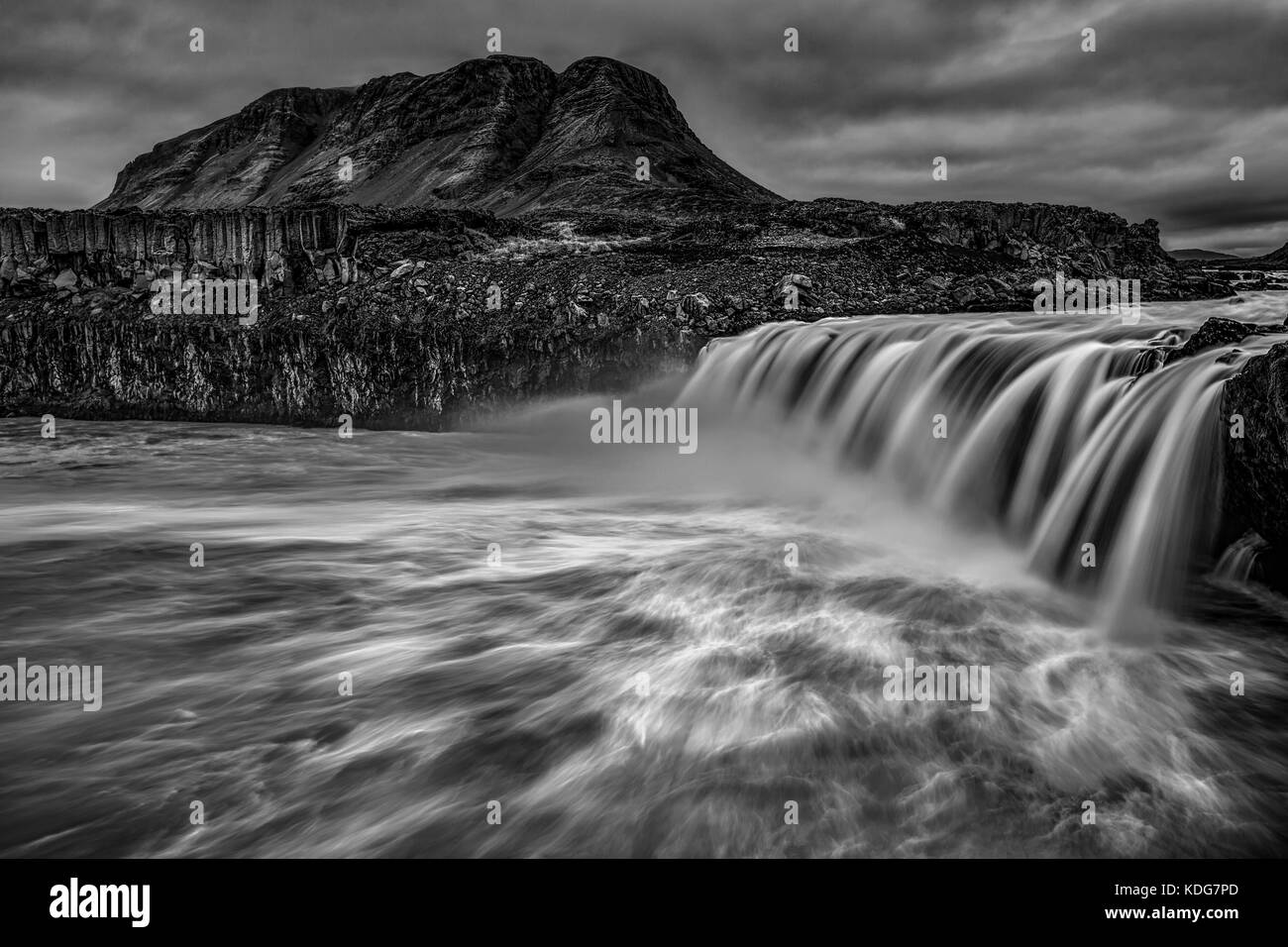 Thjofafoss Wasserfall in Island Stockfoto