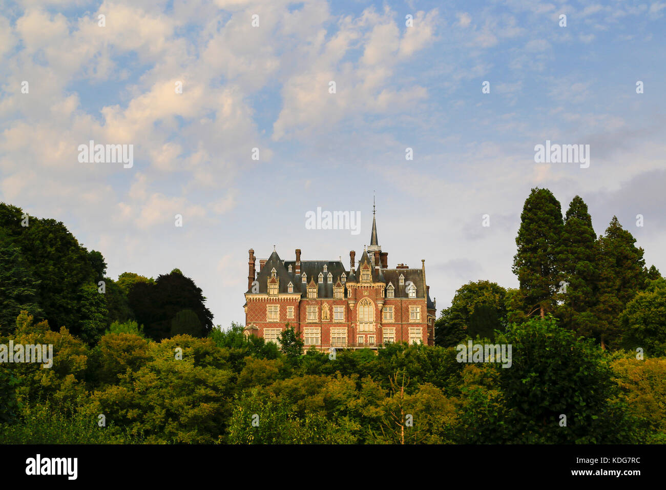Chateau de gaillefontaine in der Normandie, Frankreich Stockfotografie