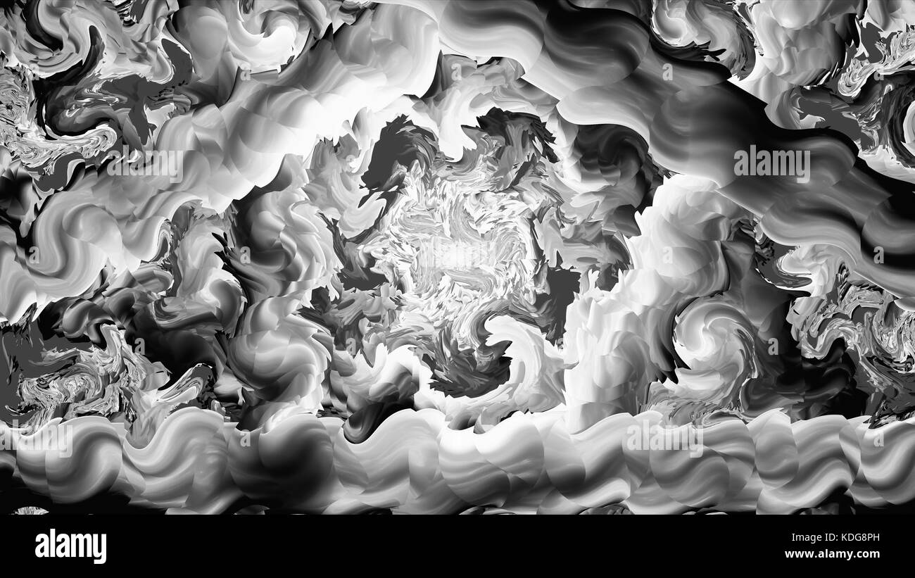 Abstrakte ripple Schwarz und whte Textur, computer-generierte Zusammenfassung Hintergrund, 3D-Rendering Stockfoto