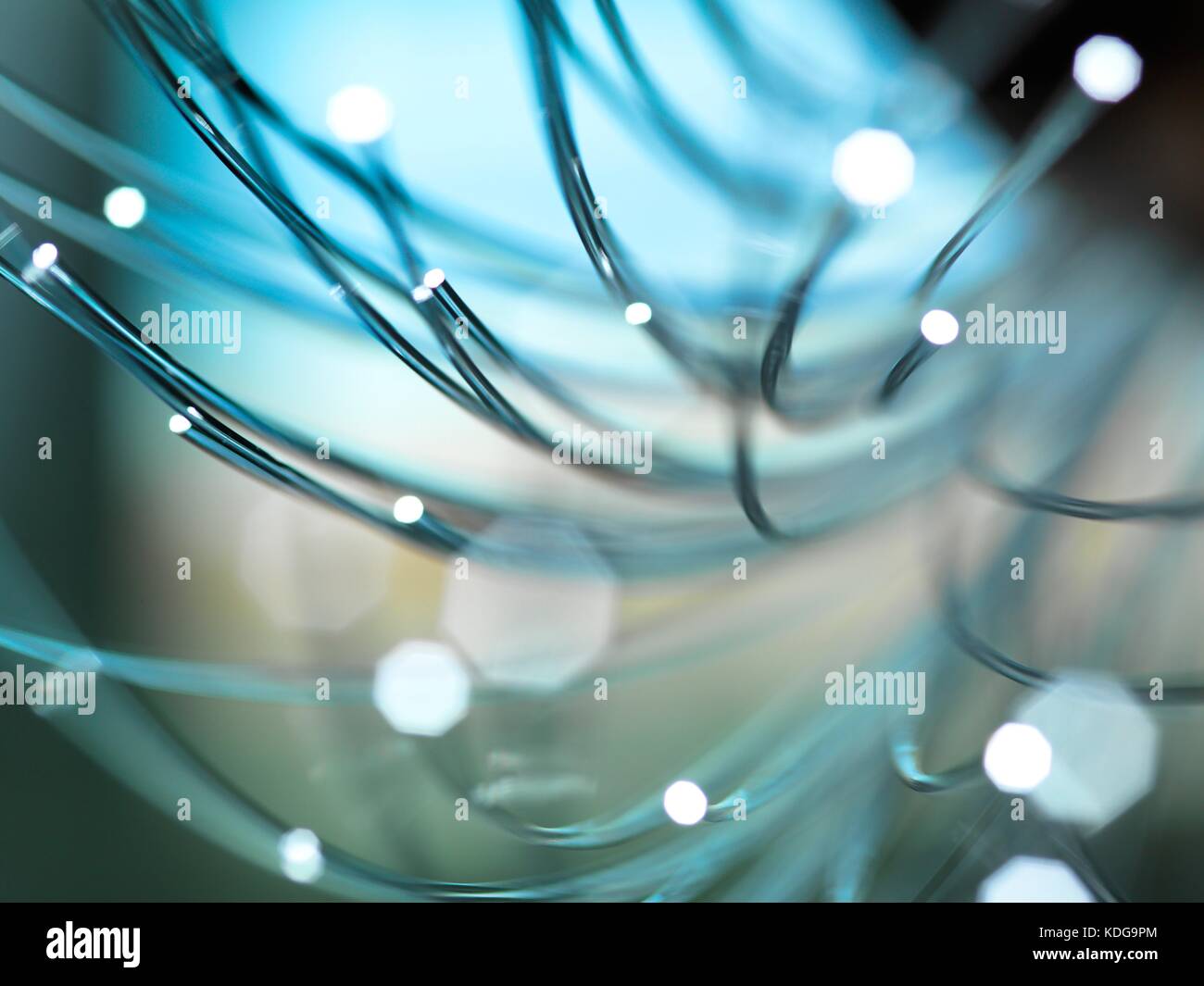Faseroptik große Mengen an Daten an. Stockfoto