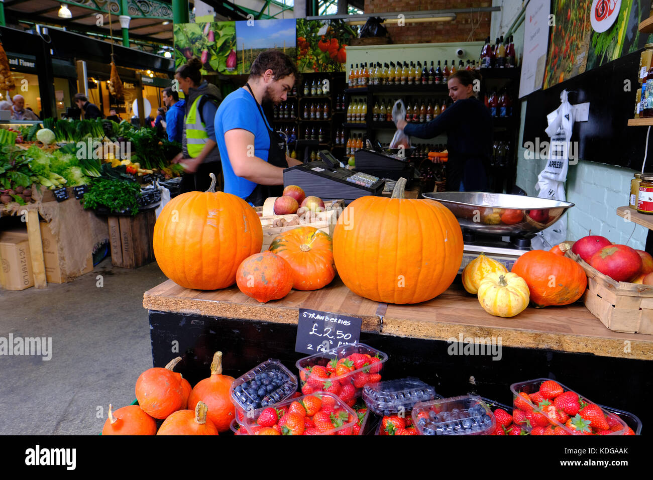 Herbst auf dem Borough Market, SE1, London, Vereinigtes Königreich Stockfoto