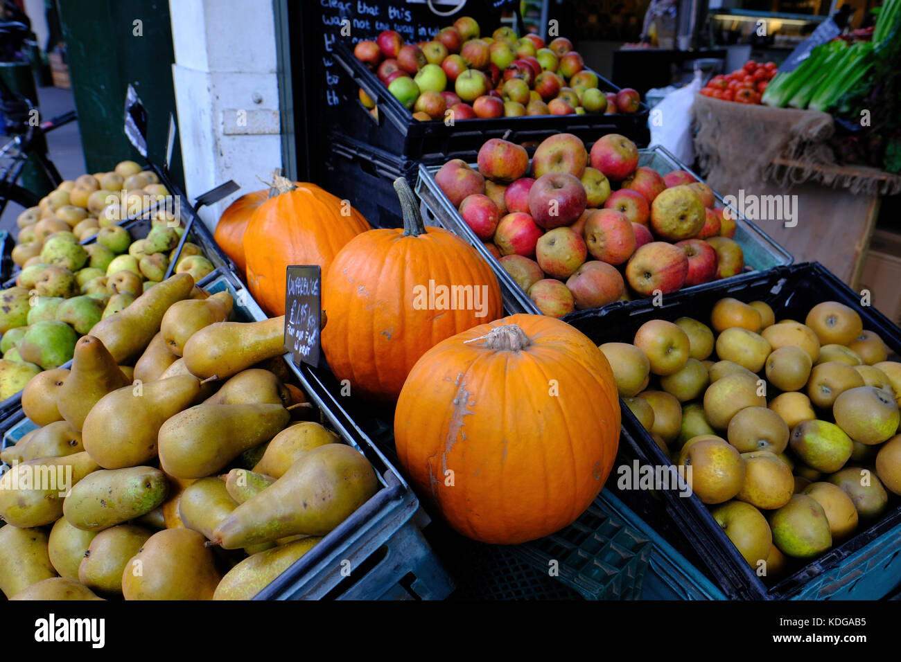 Herbst auf dem Borough Market, SE1, London, Vereinigtes Königreich Stockfoto