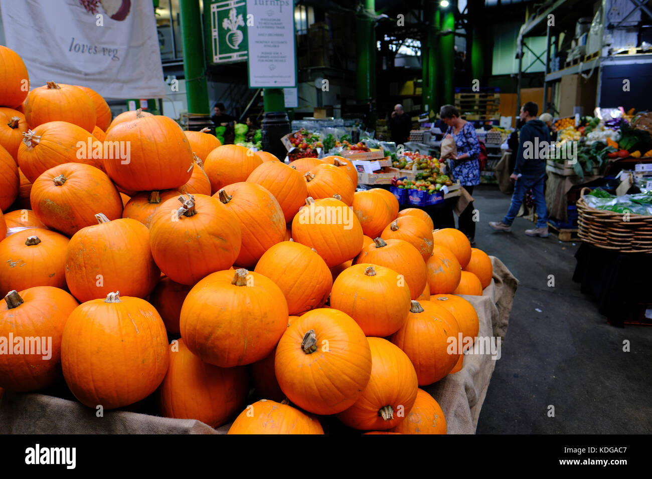 Herbst auf dem Borough Market, SE1, London, Vereinigtes Königreich Stockfoto