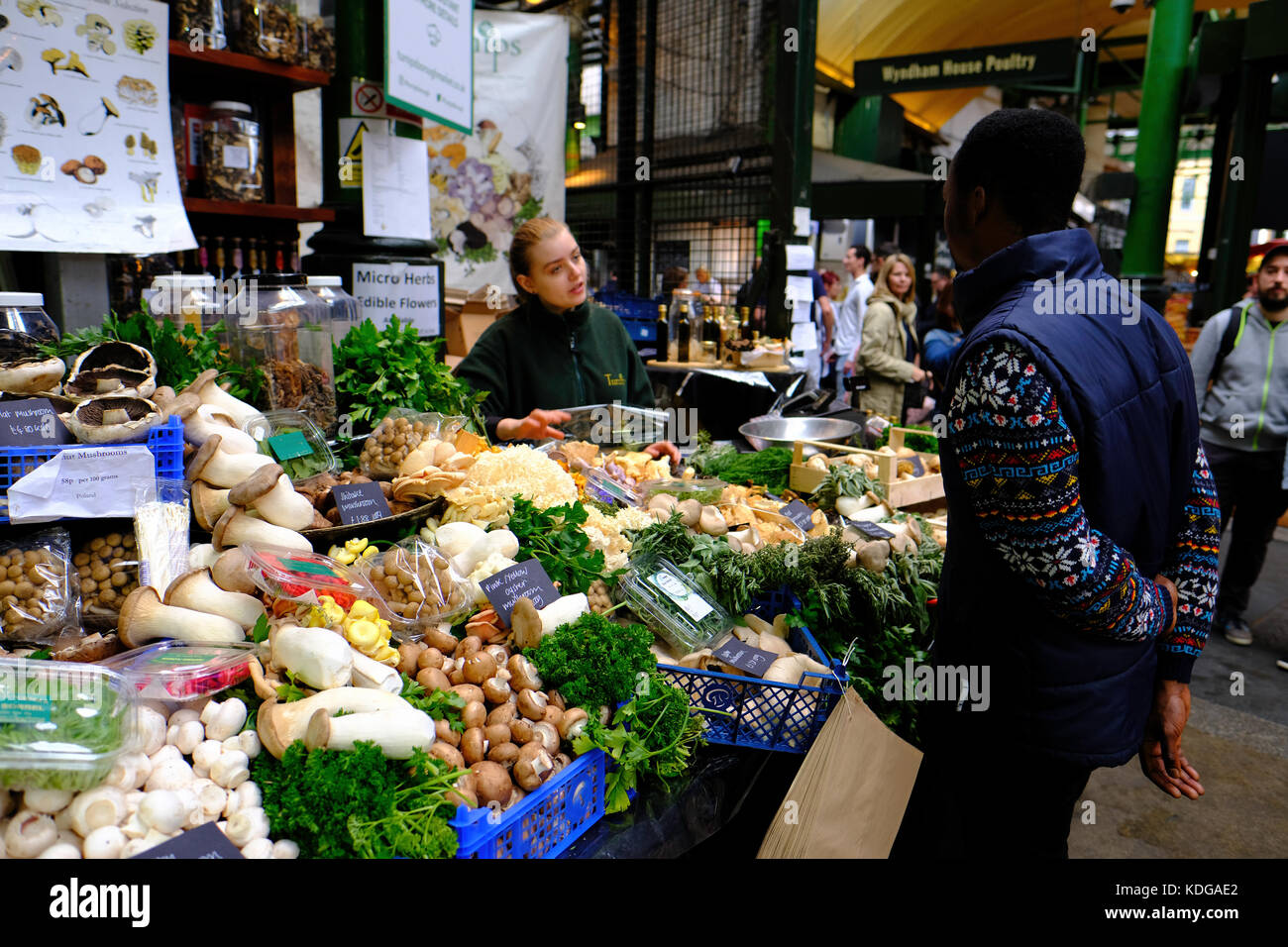 Herbst auf dem Borough Market, SE1, London, Vereinigtes Königreich Stockfoto