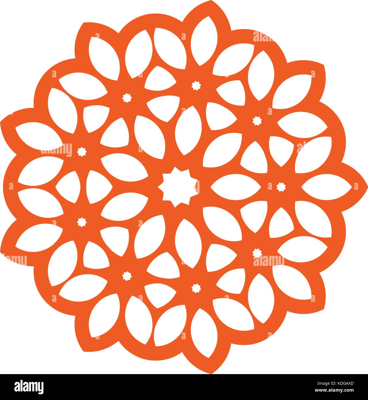 Blume Vector Linear Logo. orange Linie kunst Sonne Symbol. Überblick Garten abstrakte Symbol. Stock Vektor