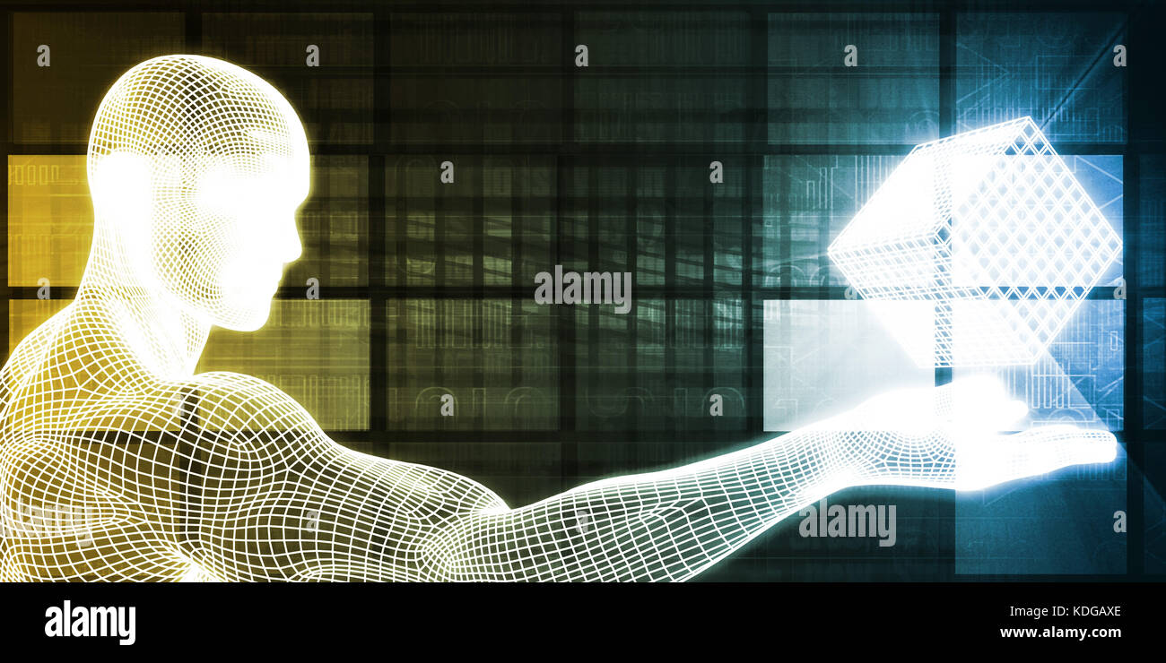 Business Analytics Software Würfel als tech Konzept Stockfoto