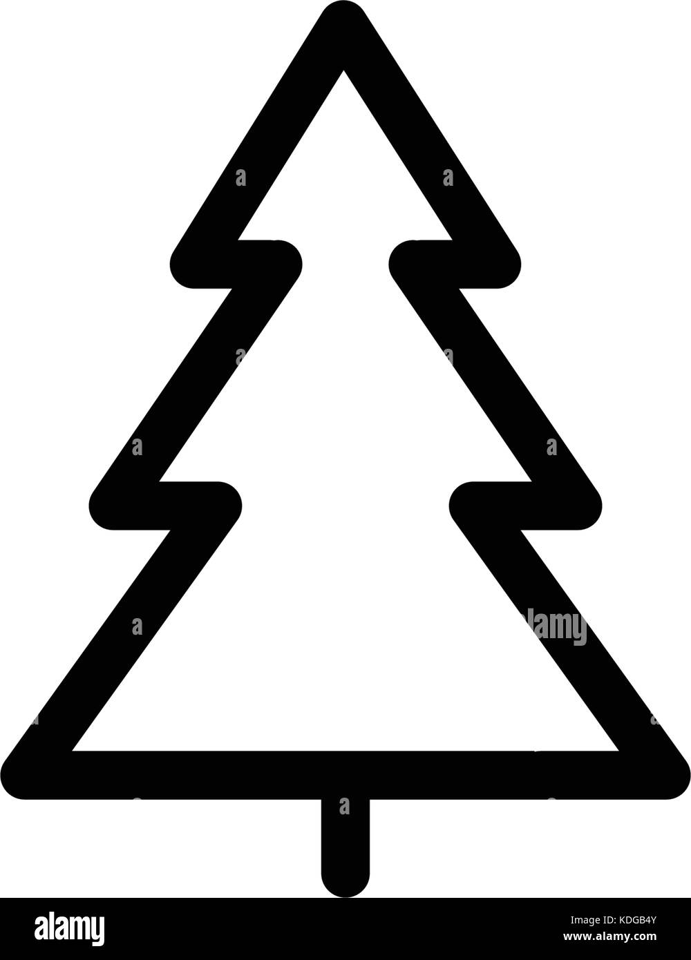 Isolierte schwarze und weiße Farbe Bäume Illustrationen. lineart Stil vektor Wald - Symbol und Logo. Park und Garten flat Zeichen Sammlung. Stock Vektor