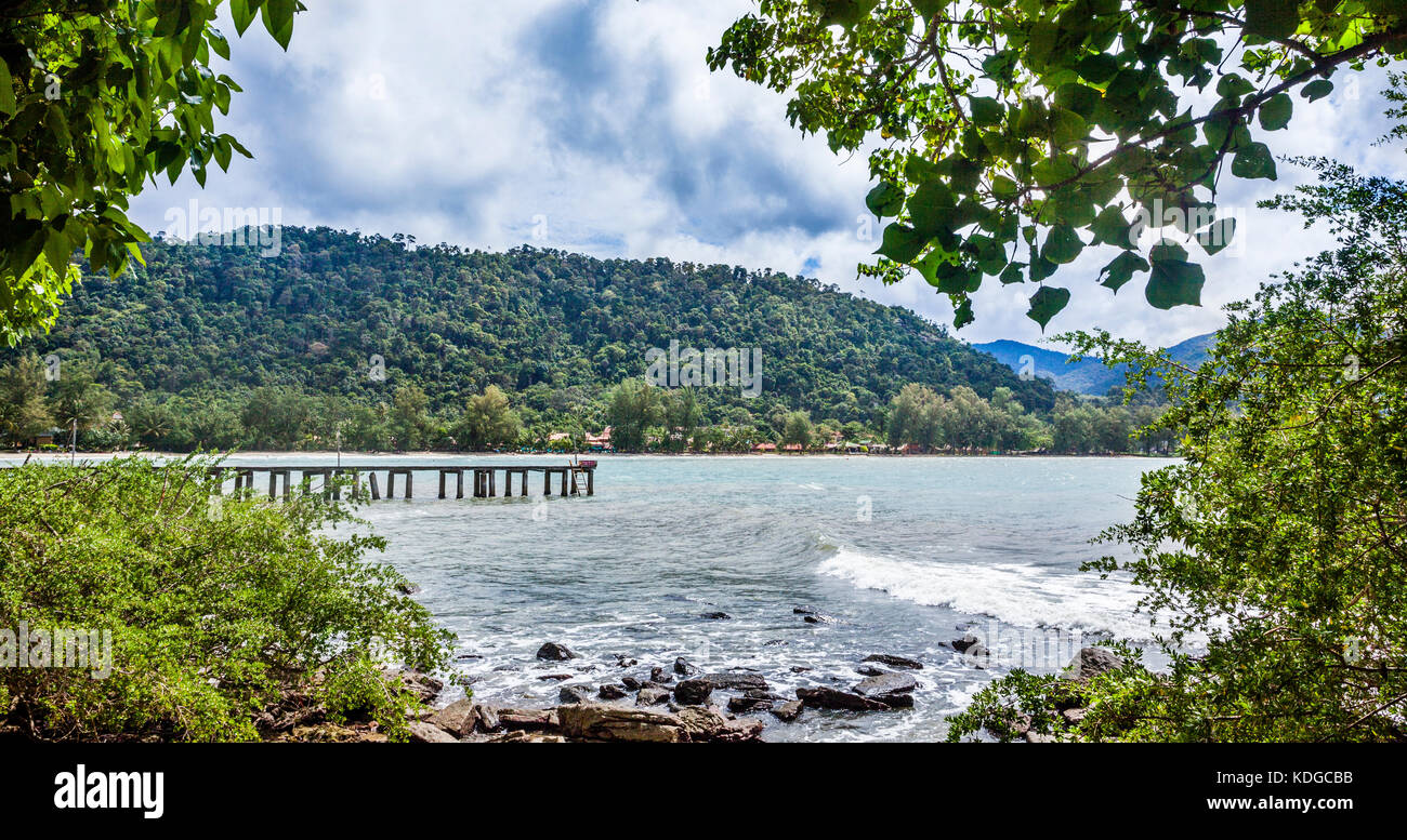 Thailand, Trat Provinz, Koh Chang Insel im Golf von Thailand, mit Blick auf die tropische Insel 