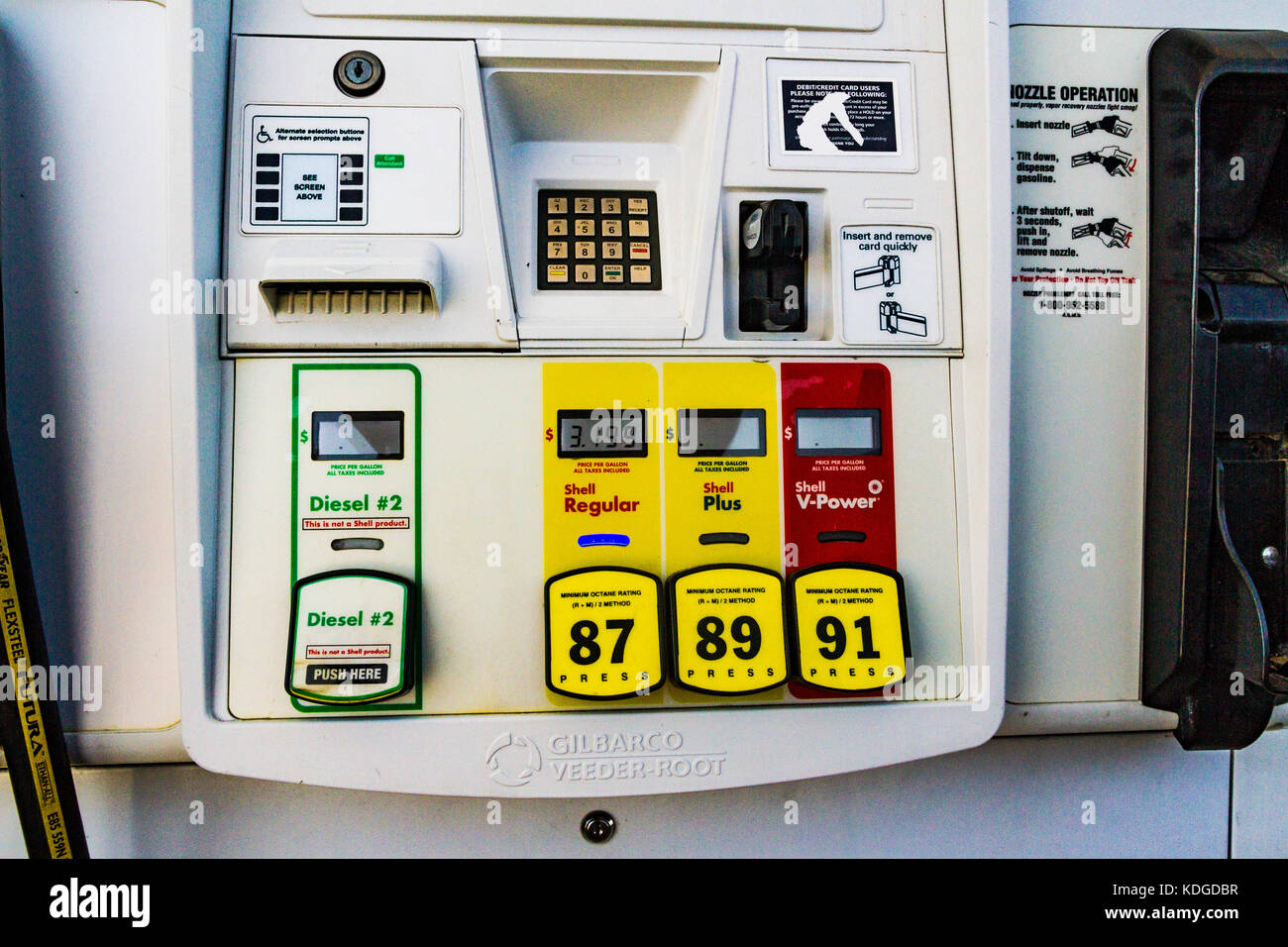 Shell Gas Station automatisierte Tankstelle auf der Interstate 5 in Grapevine Kalifornien Stockfoto
