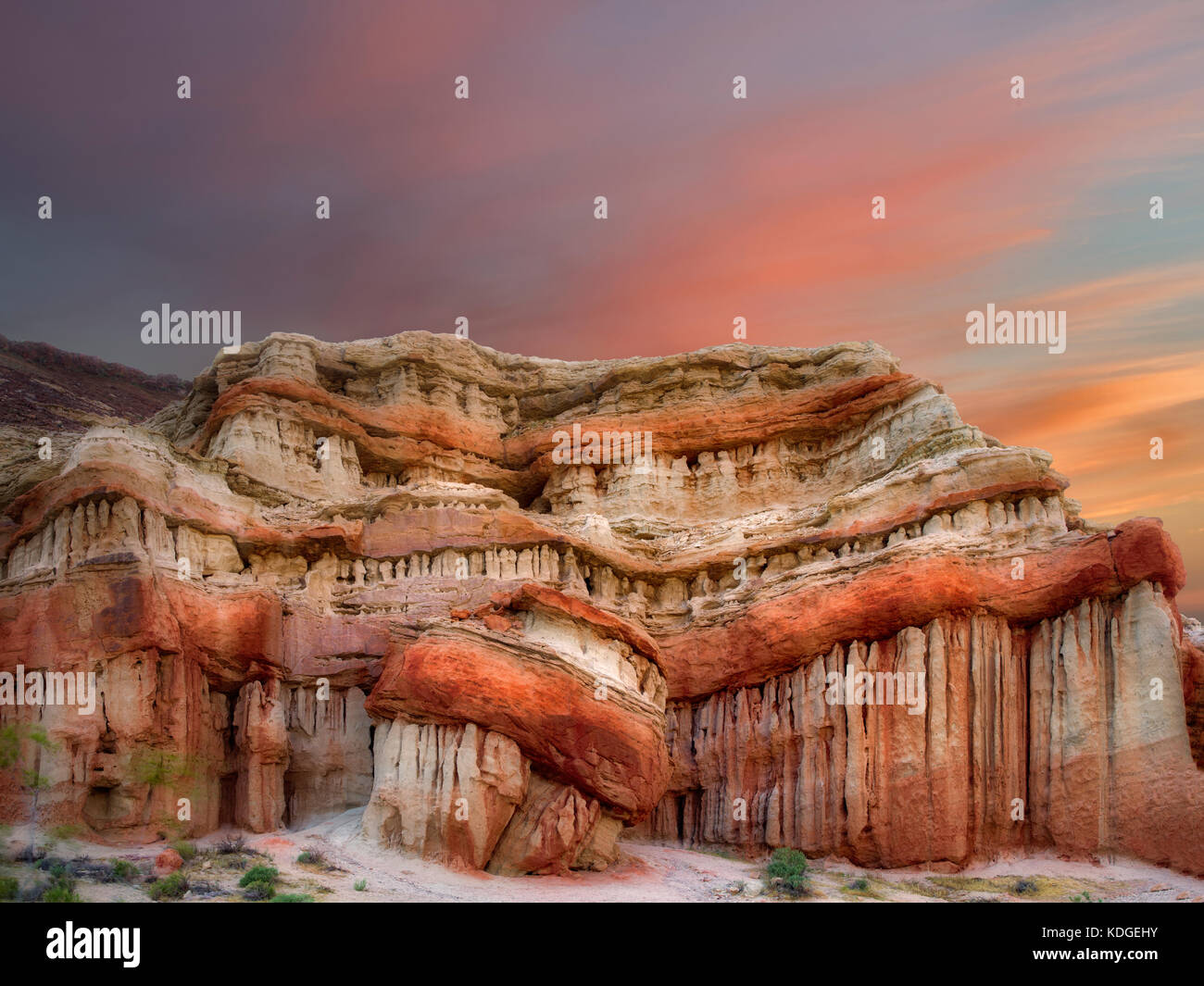 Felsformationen. Red Rock Canyon State Park, Kalifornien Stockfoto