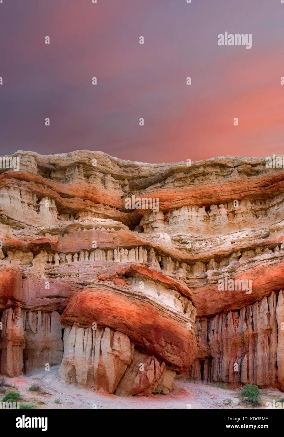 Felsformationen. Red Rock Canyon State Park, Kalifornien Stockfoto