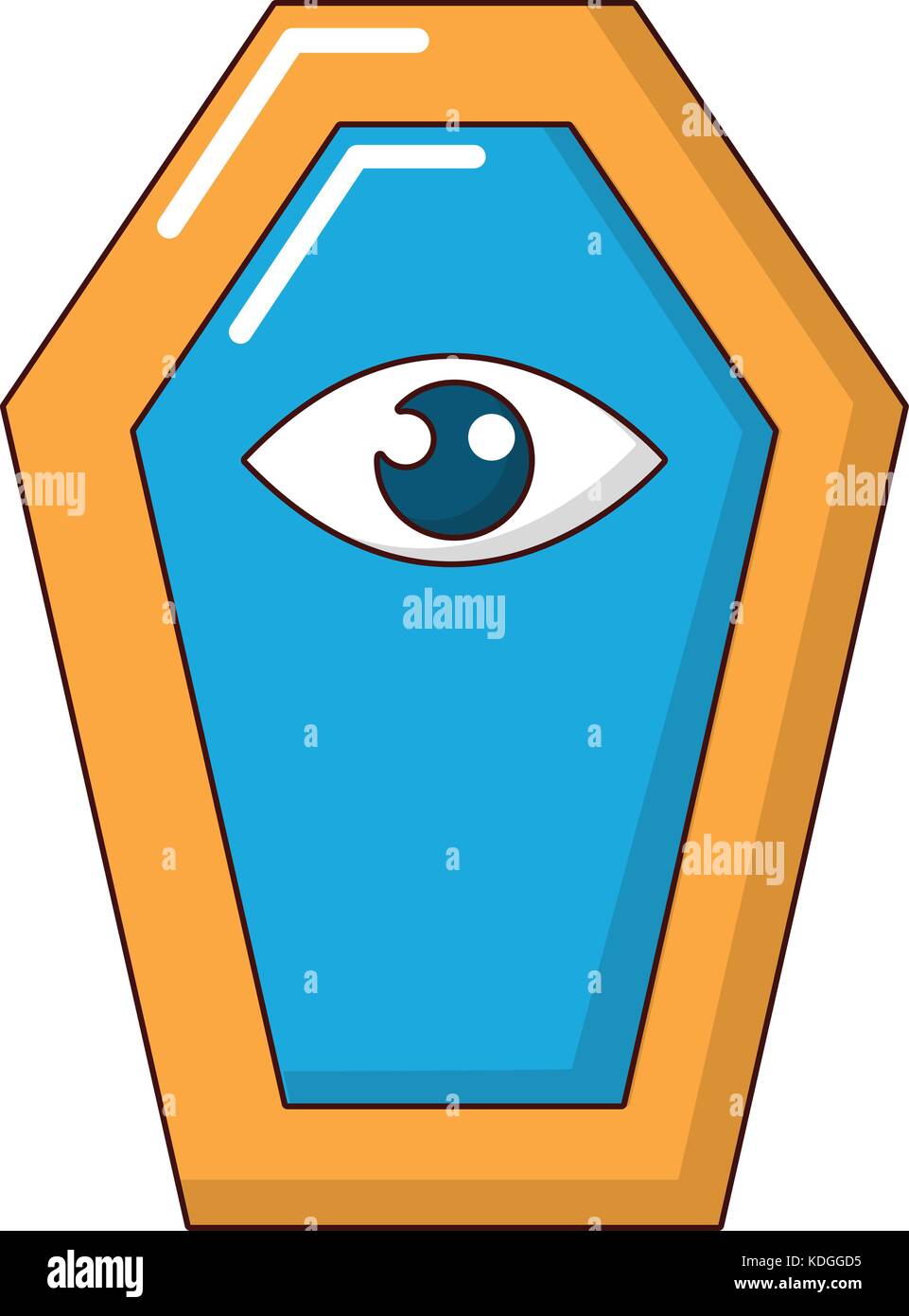 Pharao Sarg Symbol, Cartoon Stil Stock Vektor