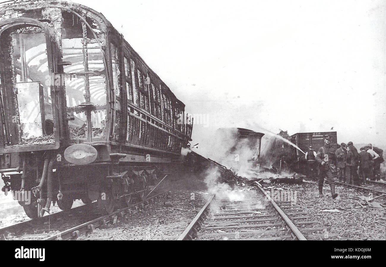 Quintinshill rail Disaster Secours voiture de Warteschlange Stockfoto