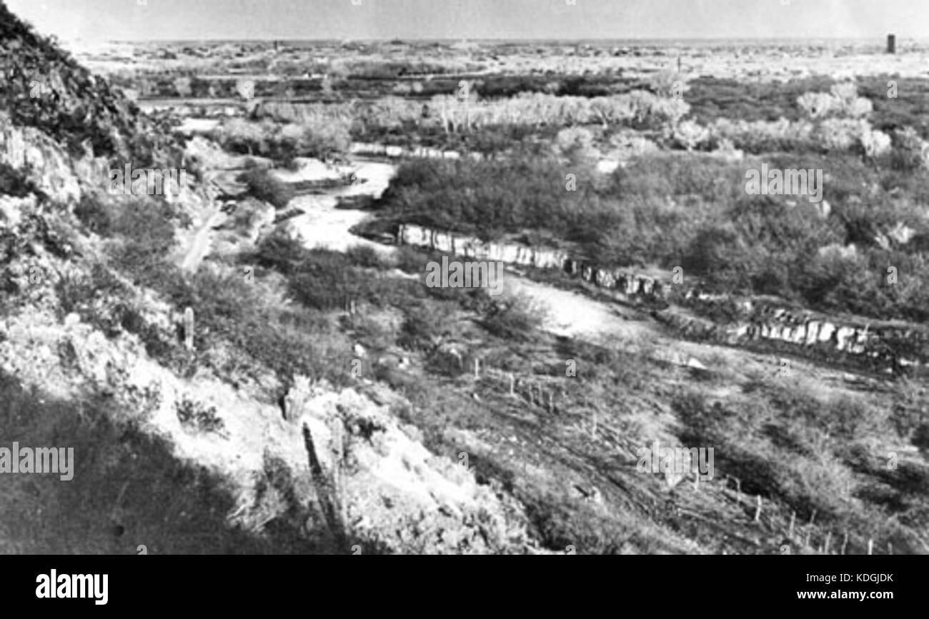 Santa Cruz River von Sentinel Peak Arizona 1904 Stockfoto