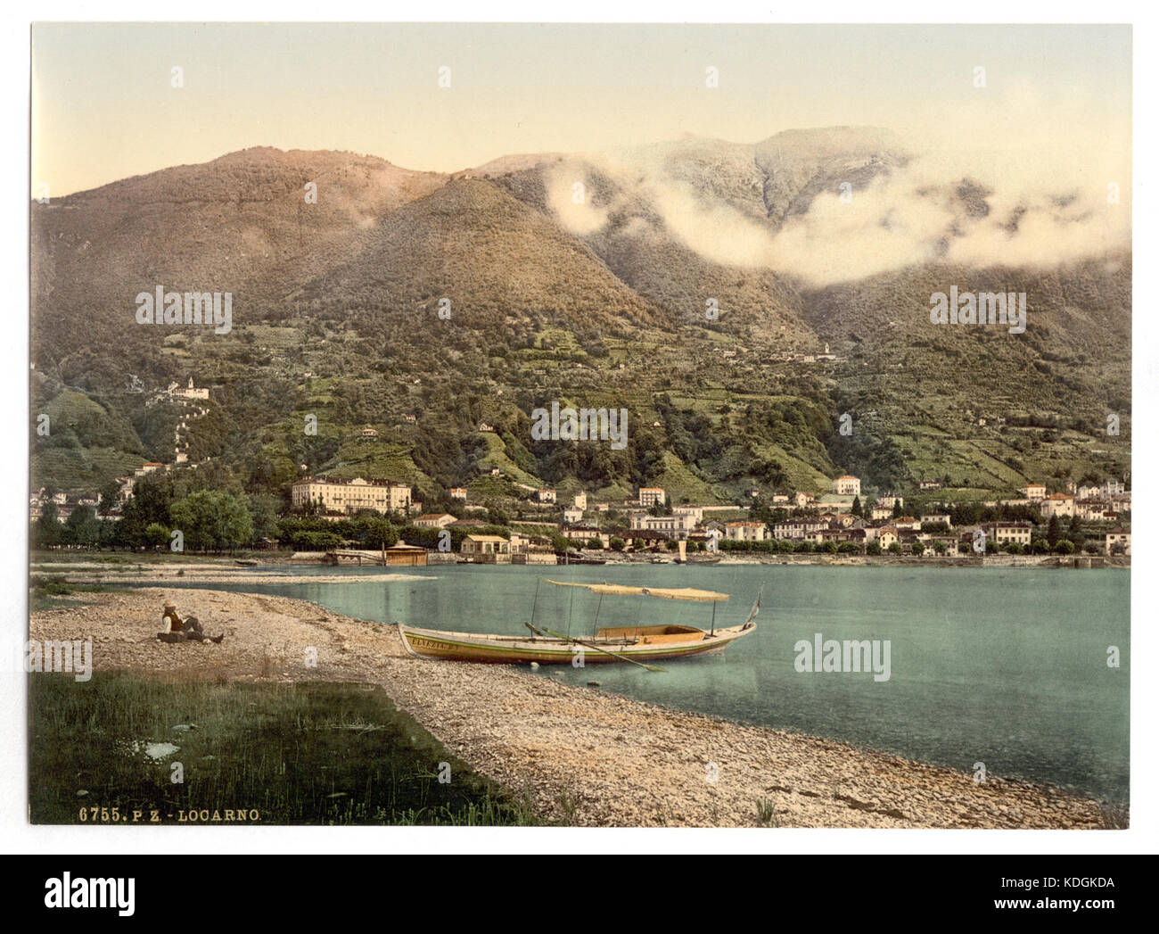 Locarno, Blick auf den See, Tessin, Schweiz LCCN 2001703225 Stockfoto