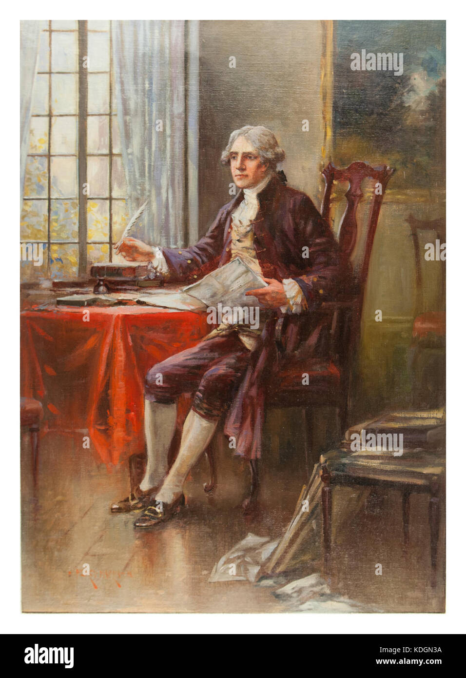 Portrait von Thomas Jefferson von Edward Percy Moran Stockfoto